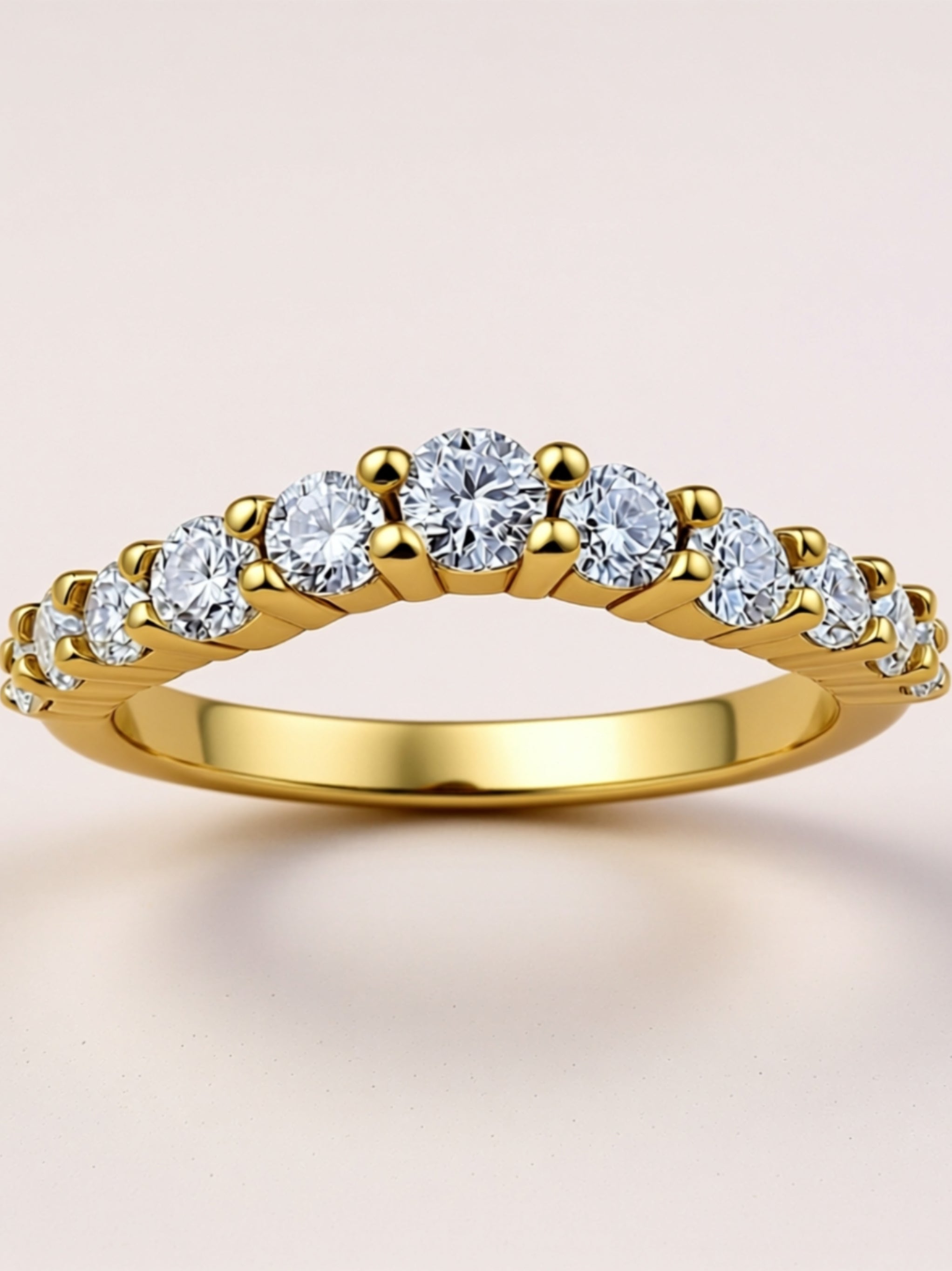 Round‑Cut Moissanite Band