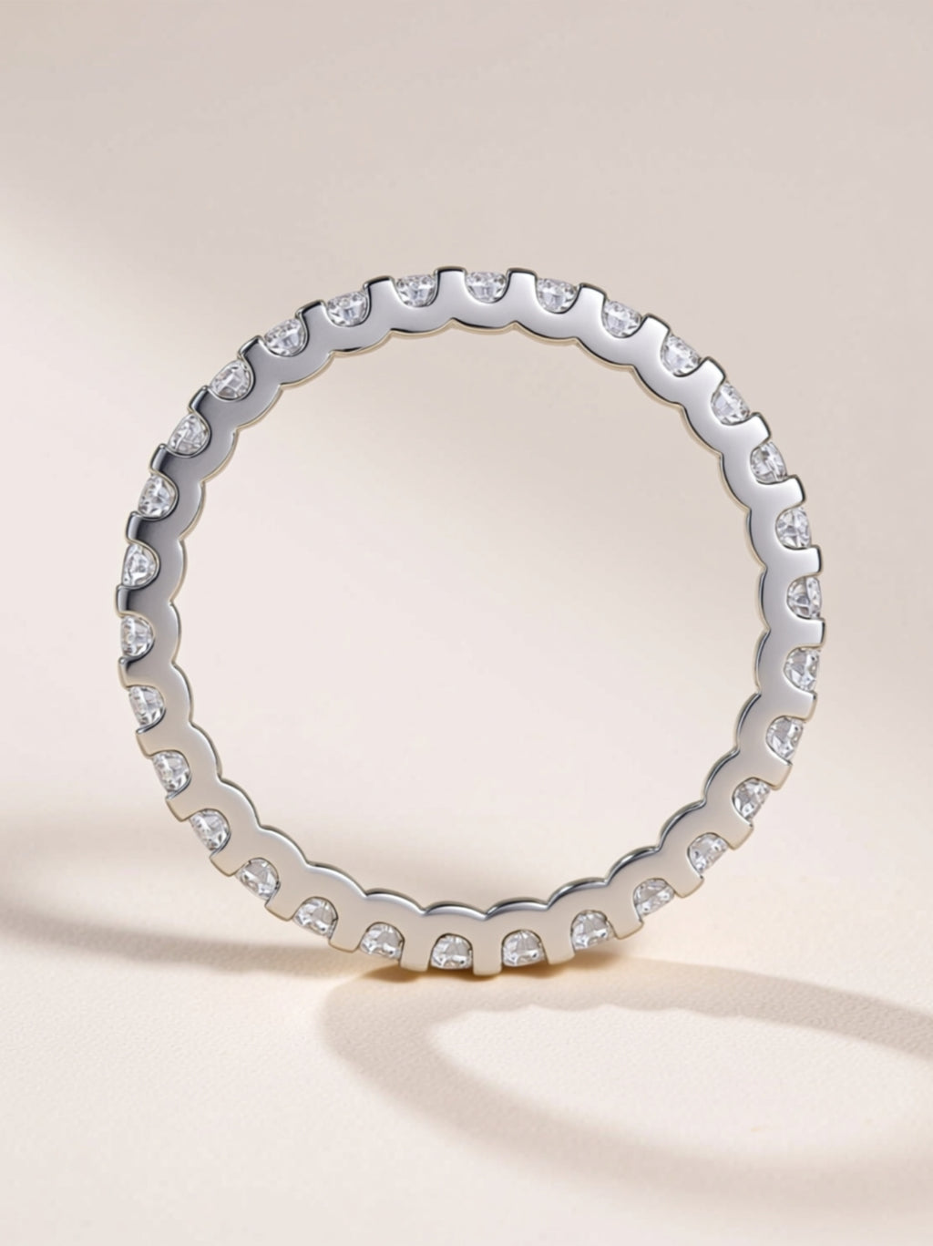 Dainty Moissanite Eternity Band