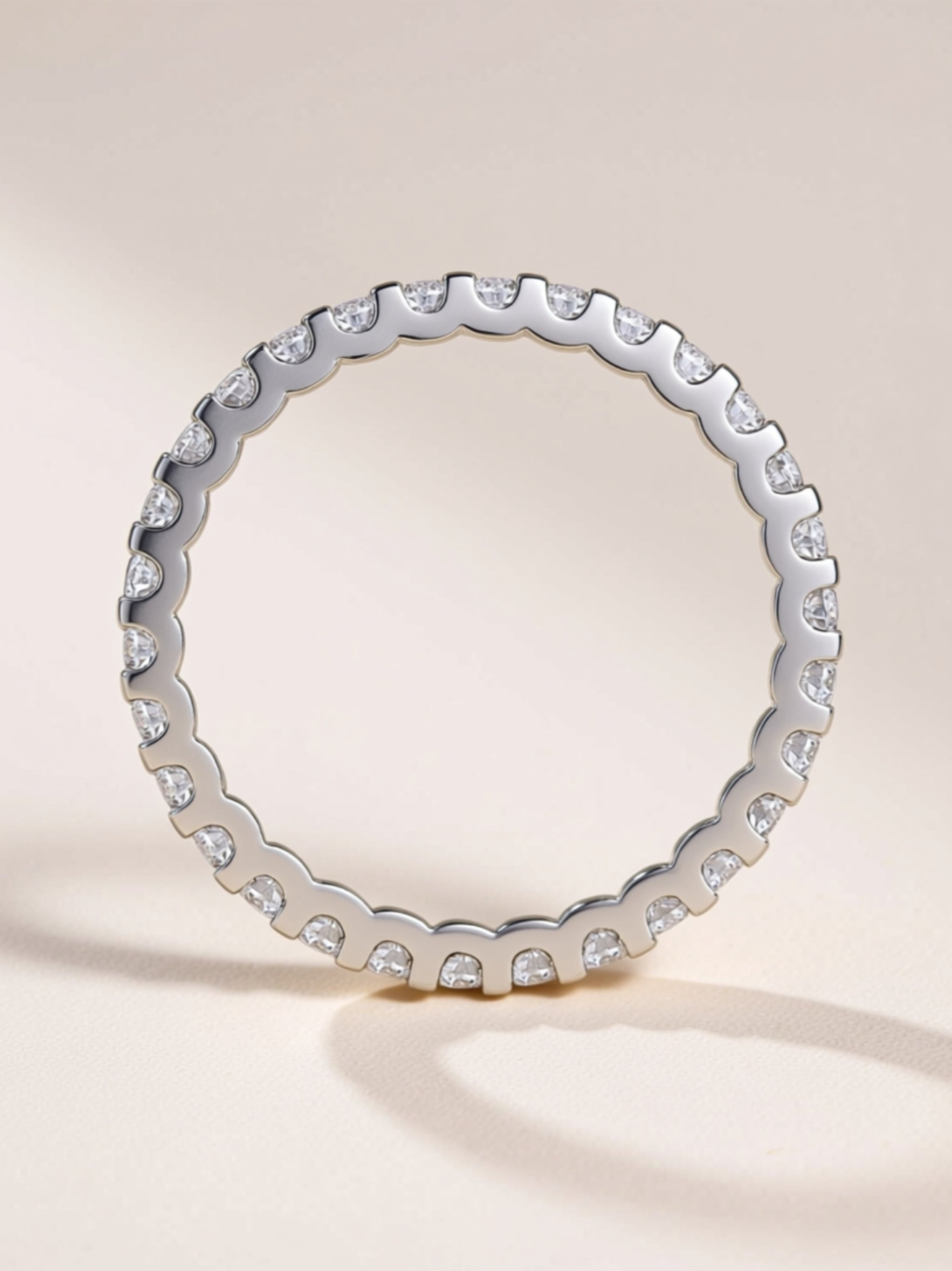 Dainty Moissanite Eternity Band