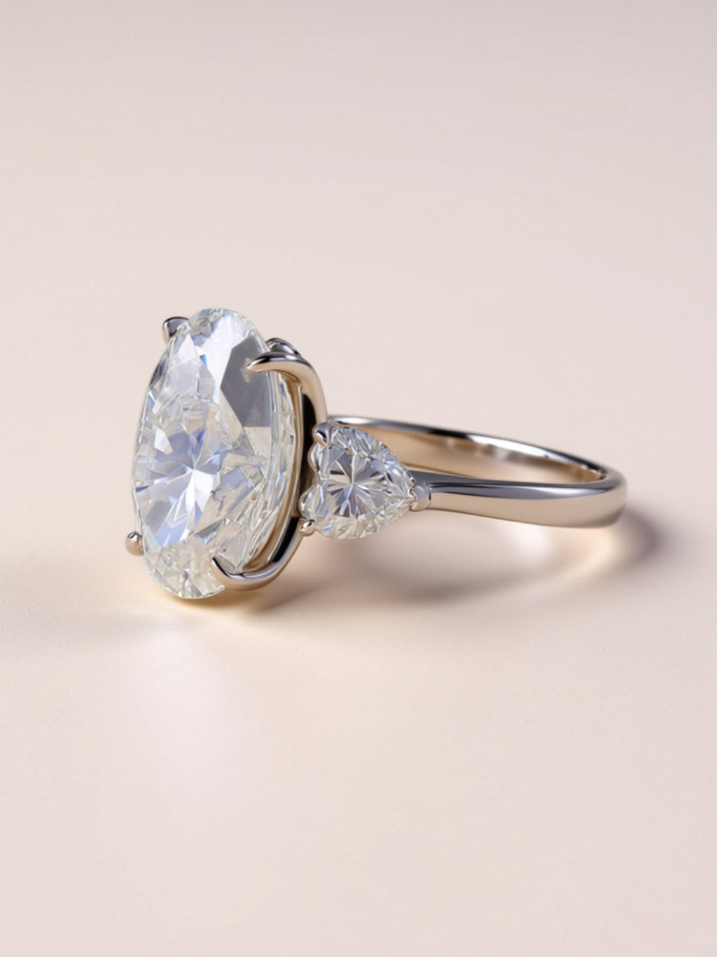 Egg‑Shaped Moissanite Ring