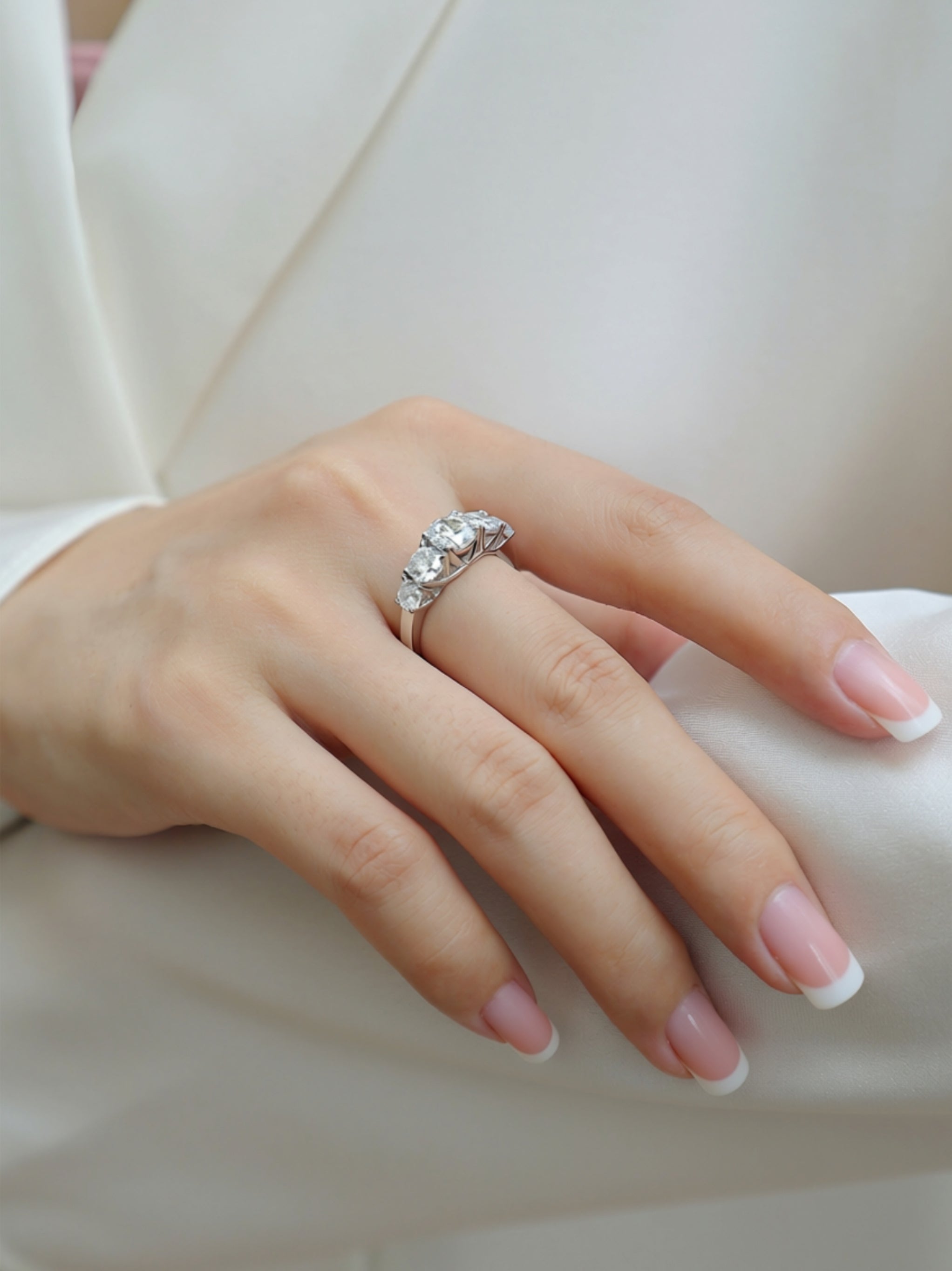 1 Carat Five‑Stone Moissanite Ring