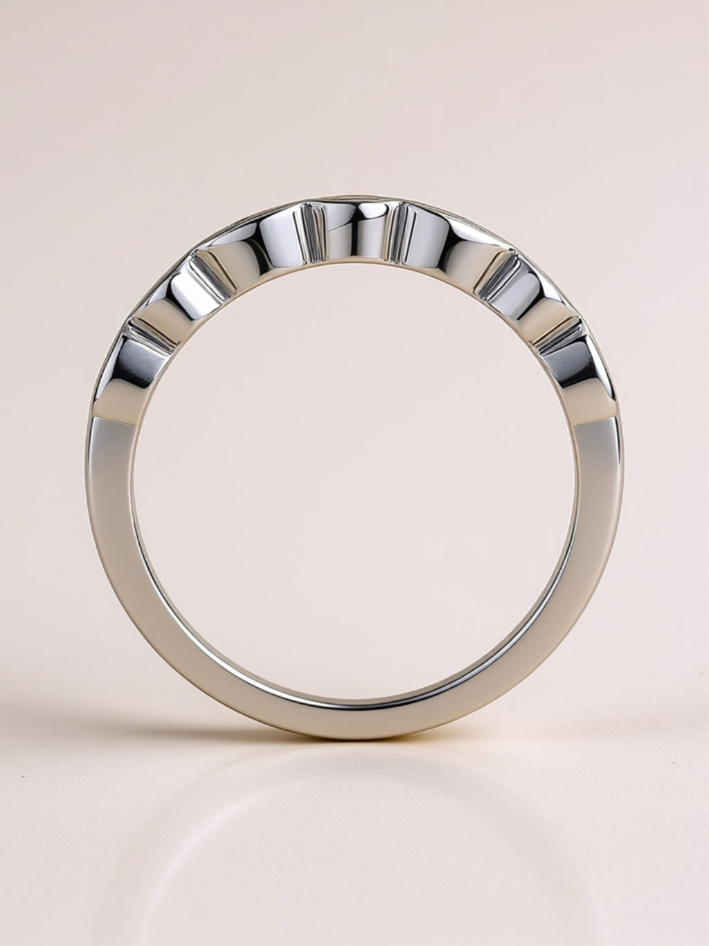 Vintage Marquise & Round Moissanite Band