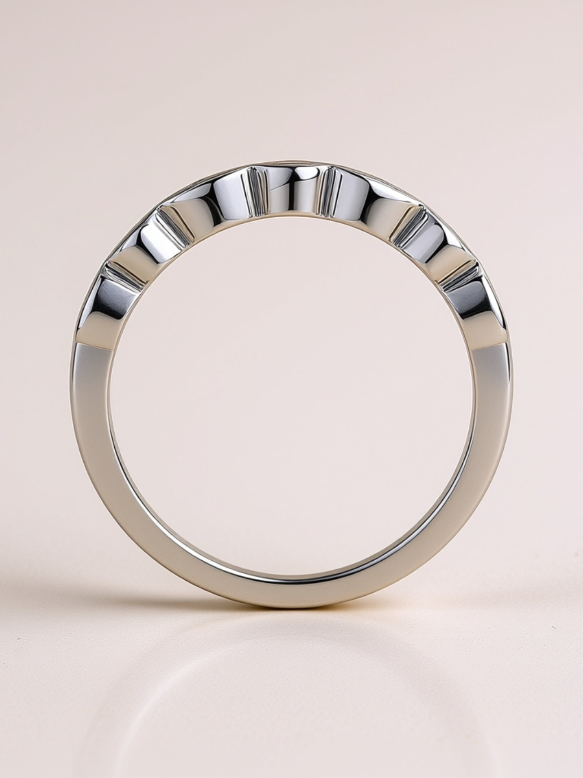 Vintage Marquise & Round Moissanite Band