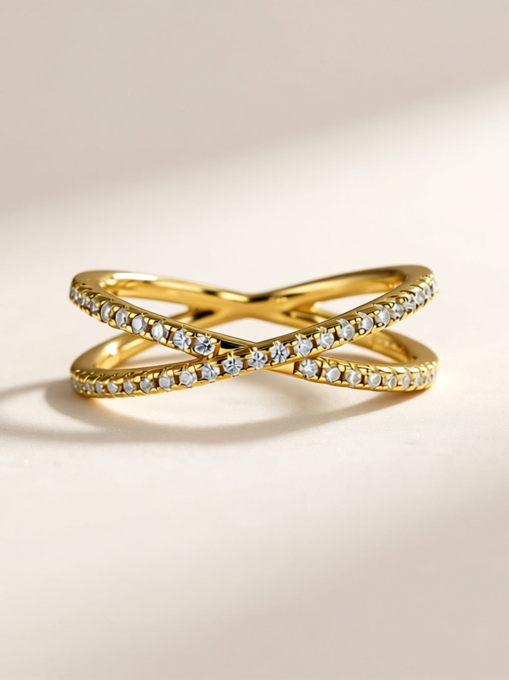 S925 Moissanite Crisscross Band