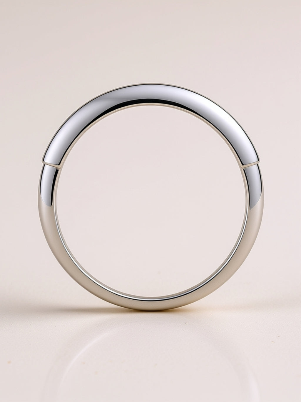 S925 Platinum‑Plated Channel‑Set Moissanite Band