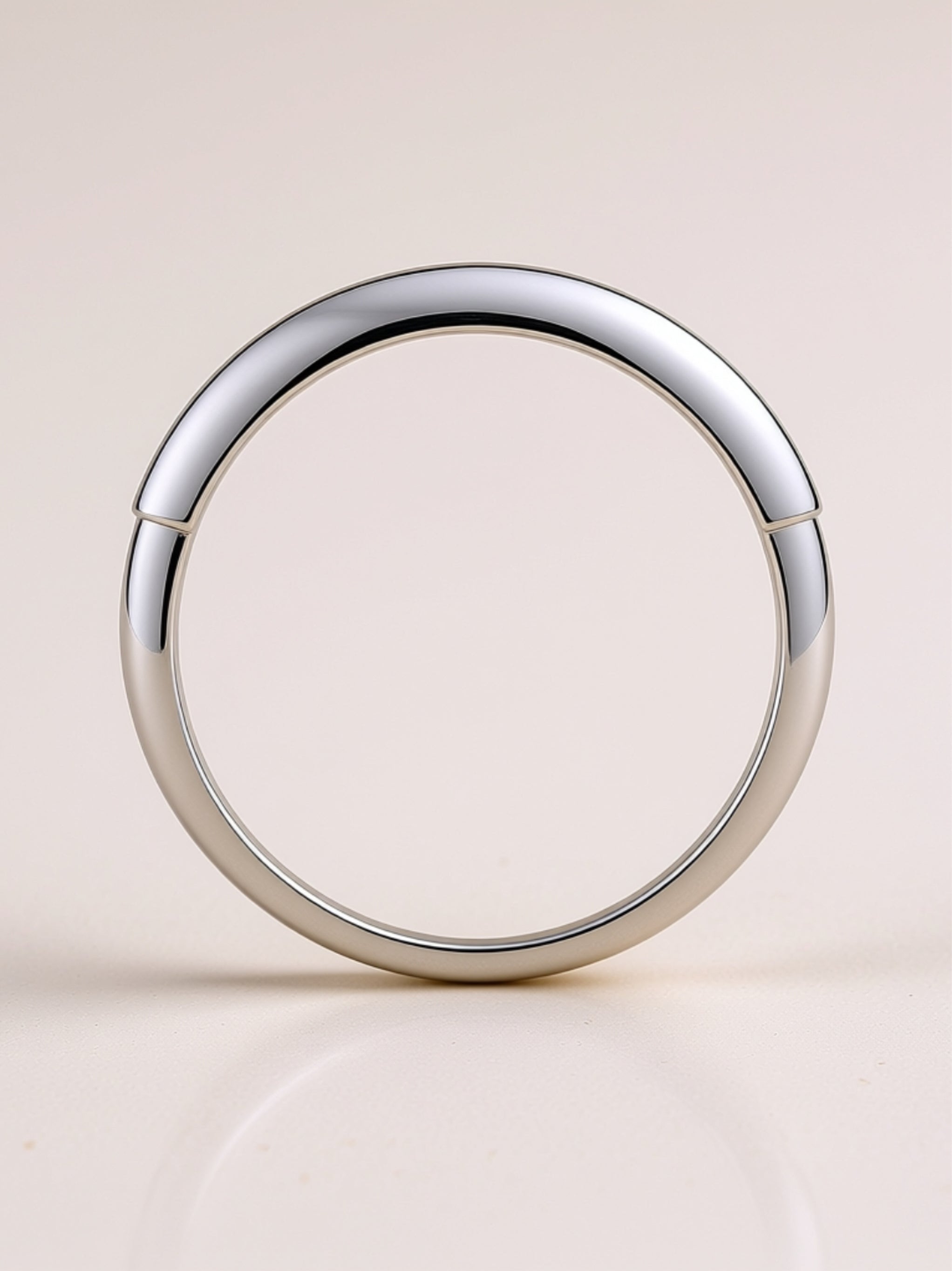 S925 Platinum‑Plated Channel‑Set Moissanite Band