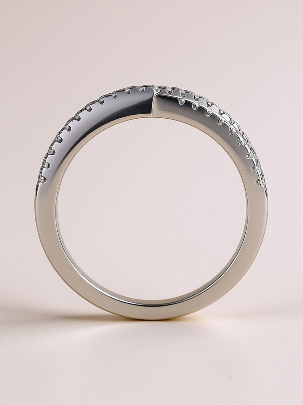 S925 Moissanite Crisscross Band