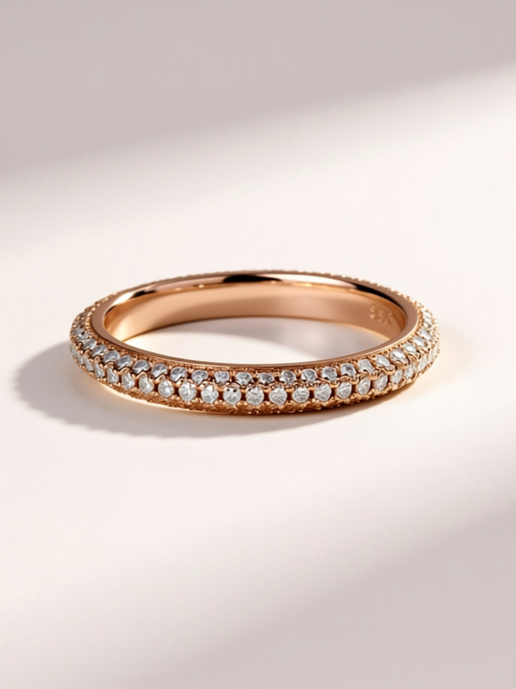 Dainty Micro‑Pavé Moissanite Band