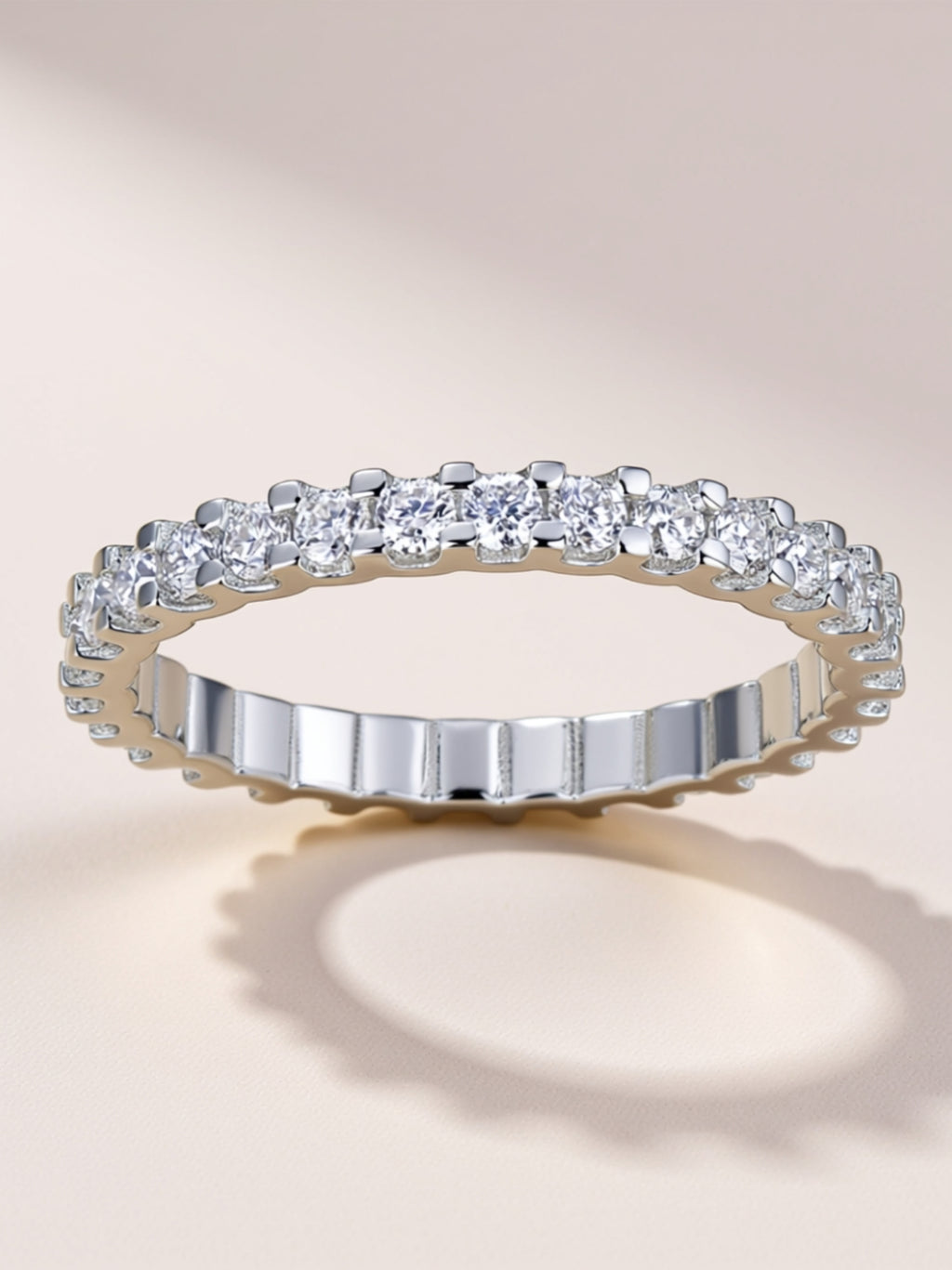 Dainty Moissanite Eternity Band