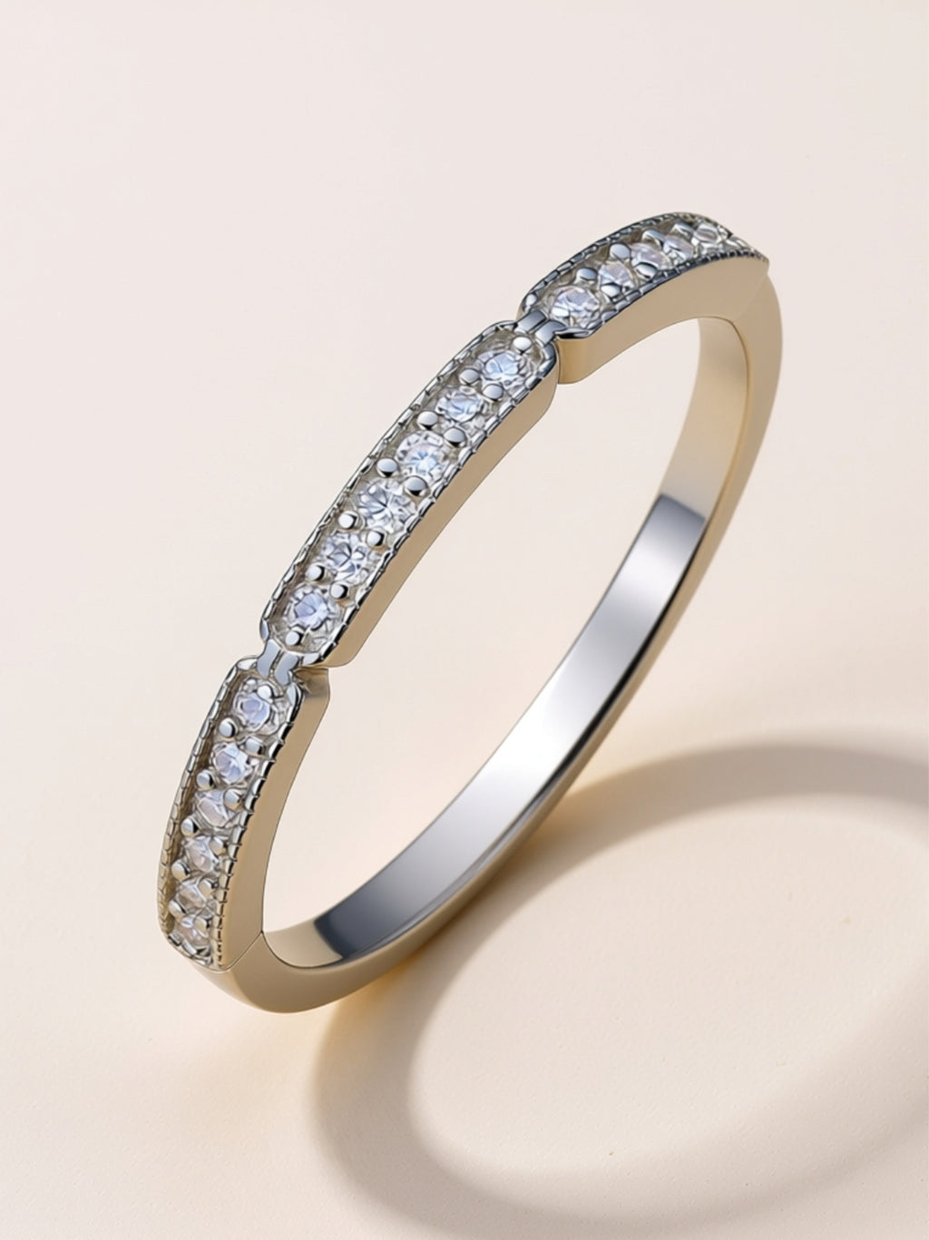 Dainty Moissanite Stacking Ring