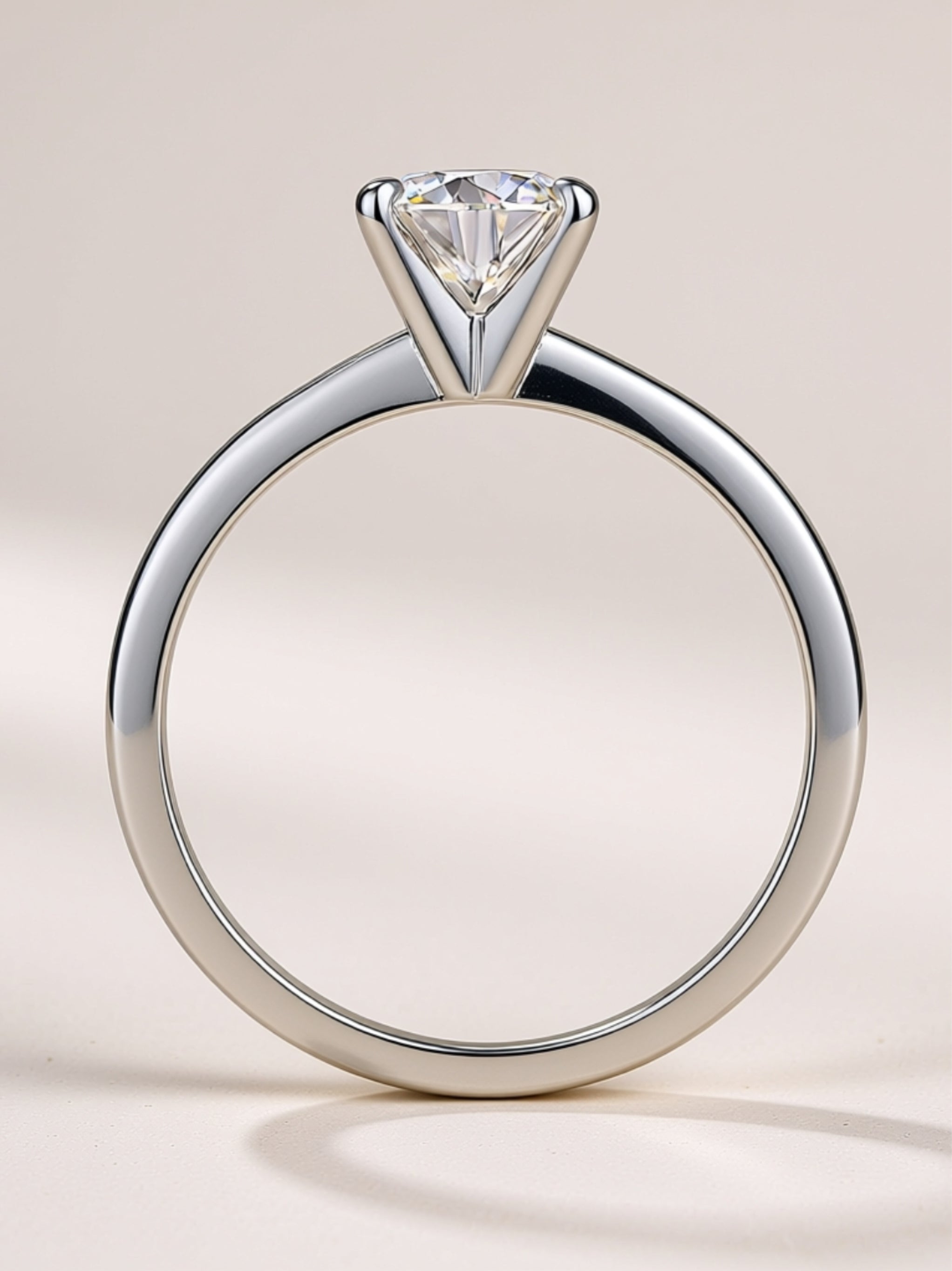 Carat Moissanite Solitaire Engagement Ring