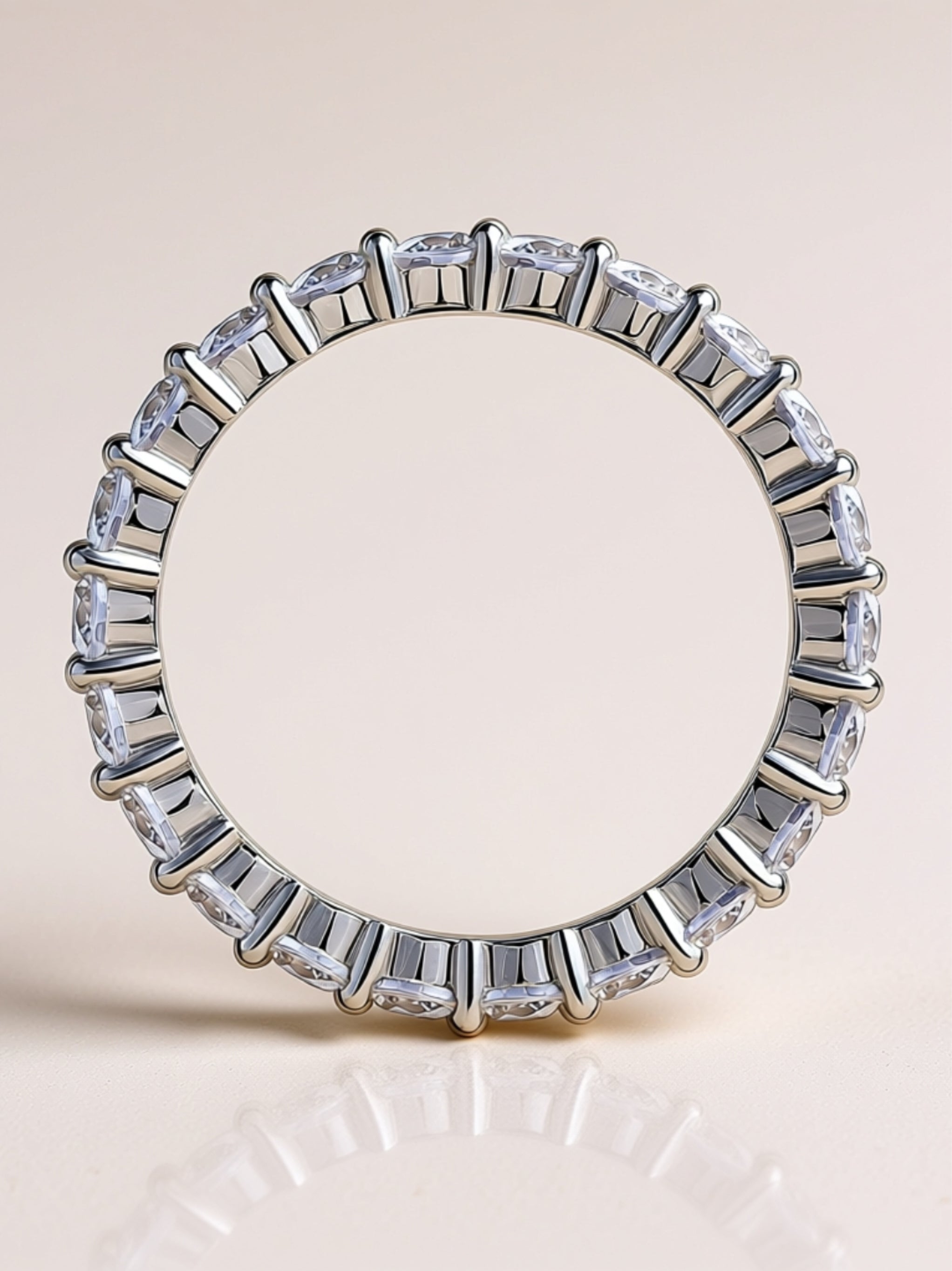 Dainty Moissanite Eternity Band