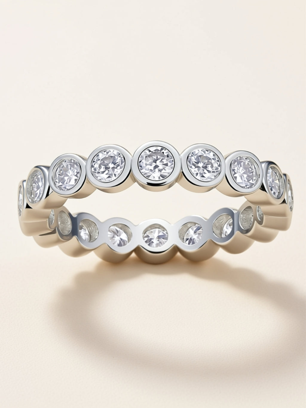 Bezel‑Set Moissanite Eternity Band