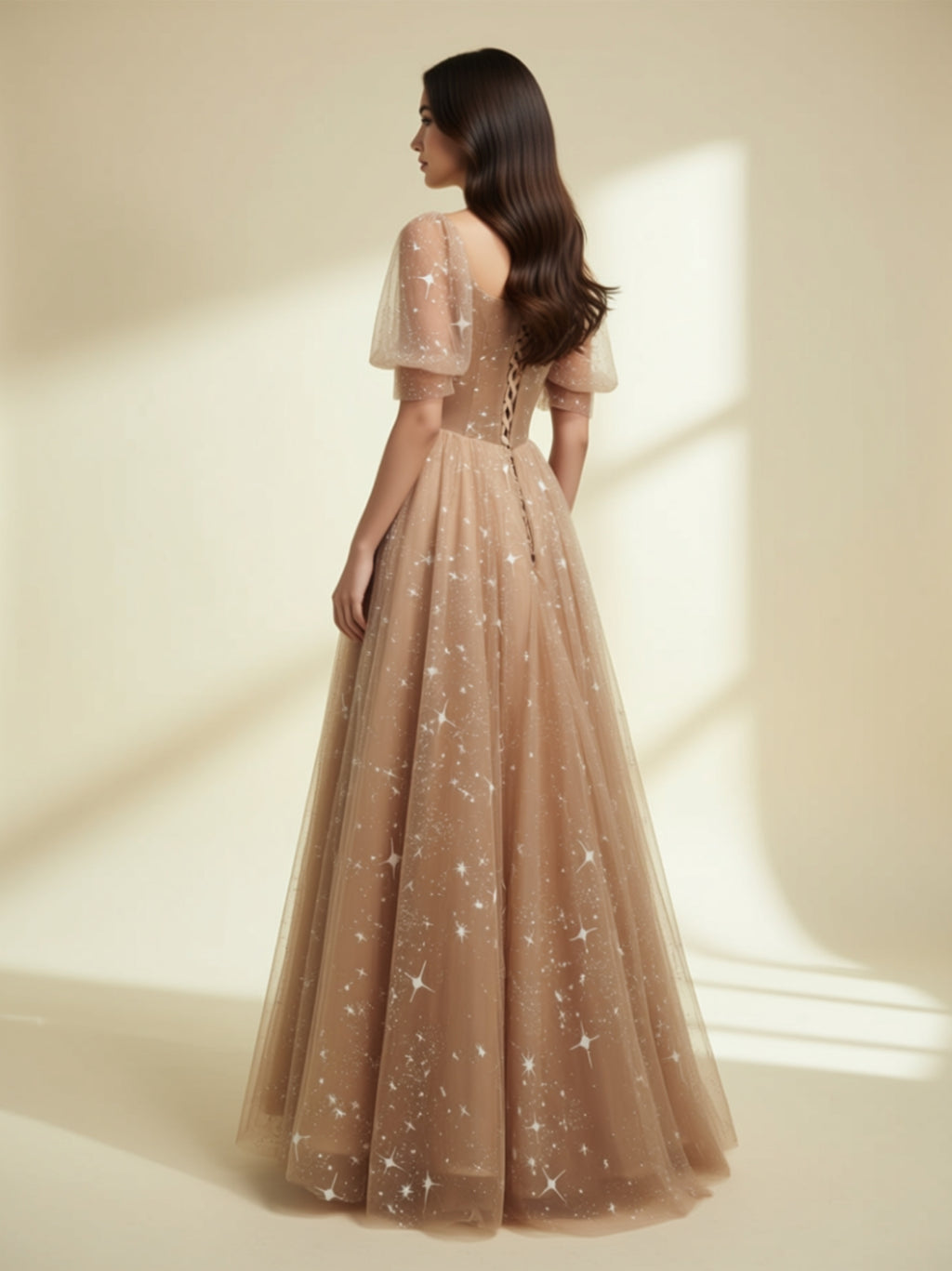 Sparkle Tulle A‑Line Evening Gown