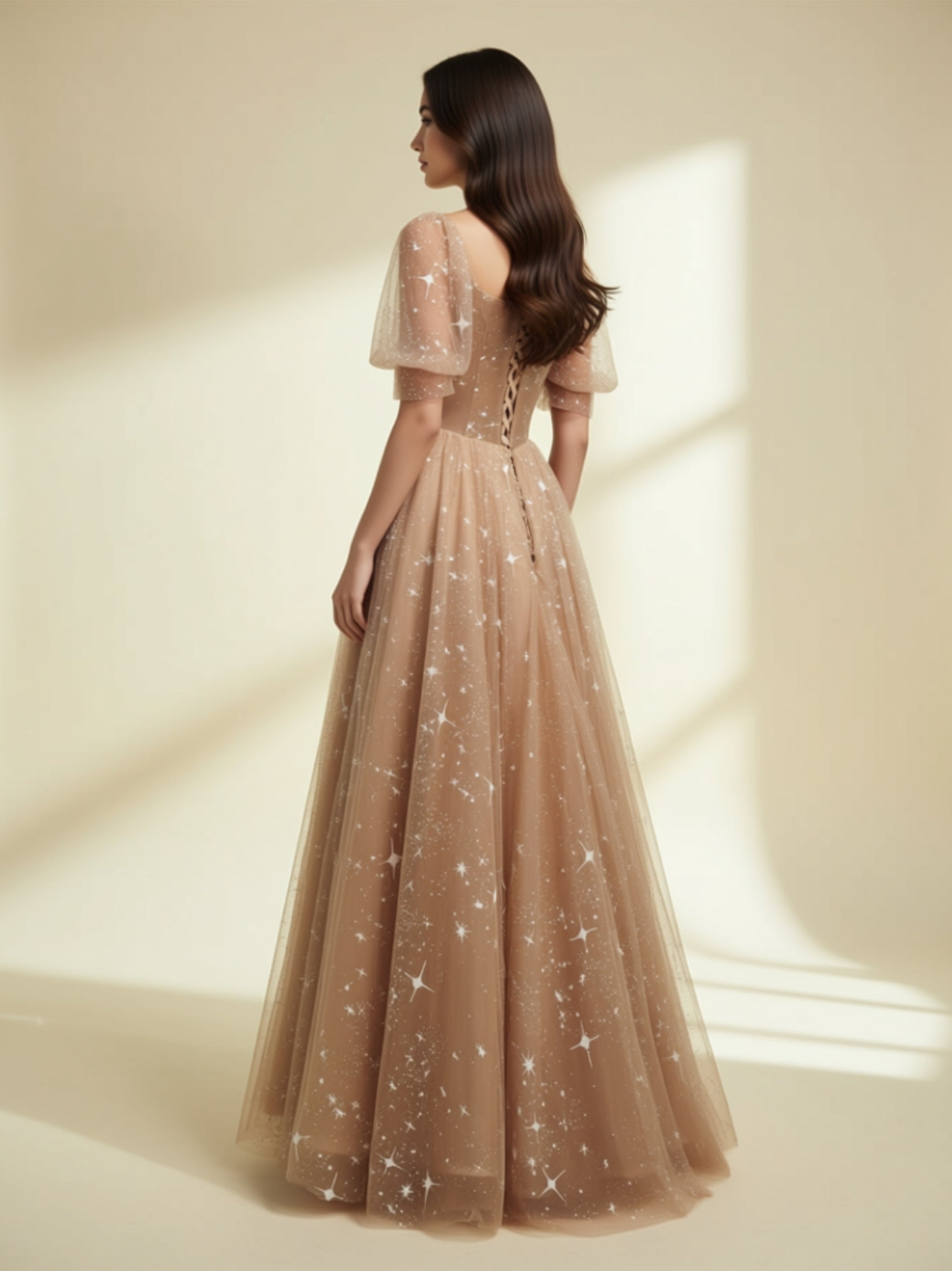 Sparkle Tulle A‑Line Evening Gown