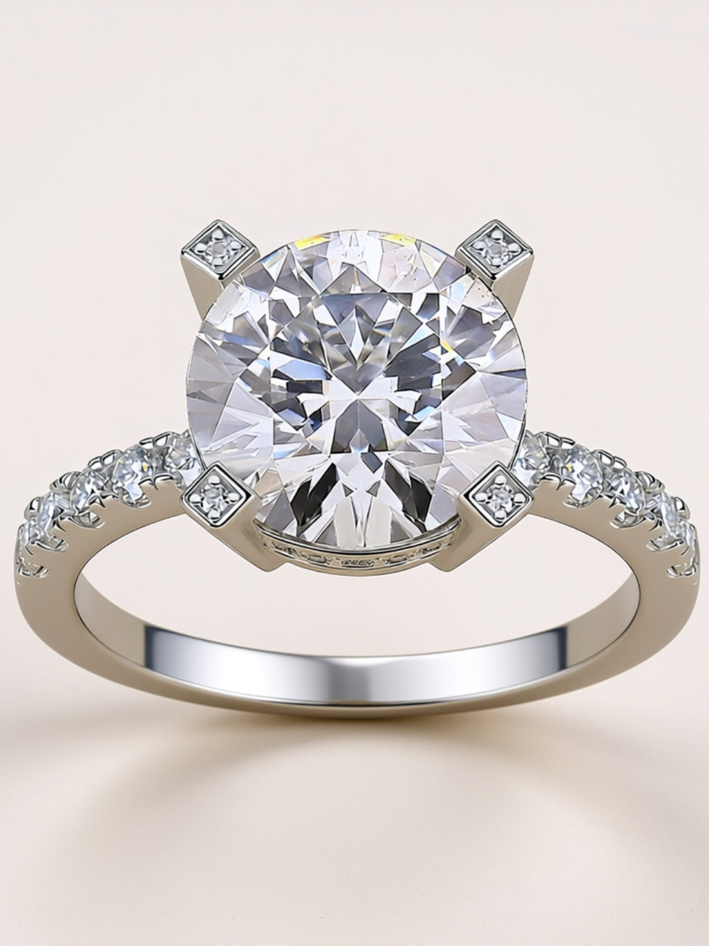 5 Carat Moissanite Solitaire Ring