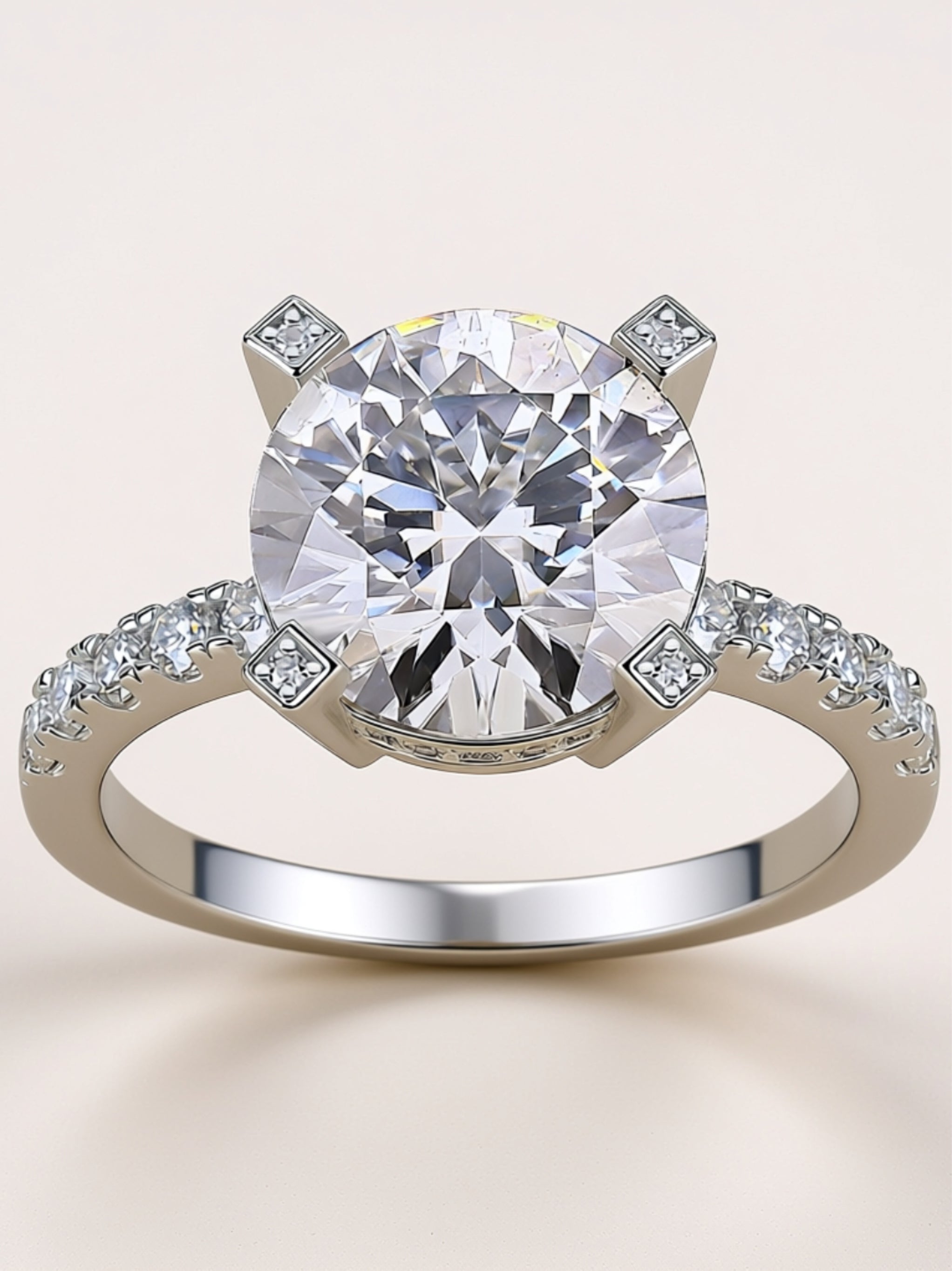 5 Carat Moissanite Solitaire Ring