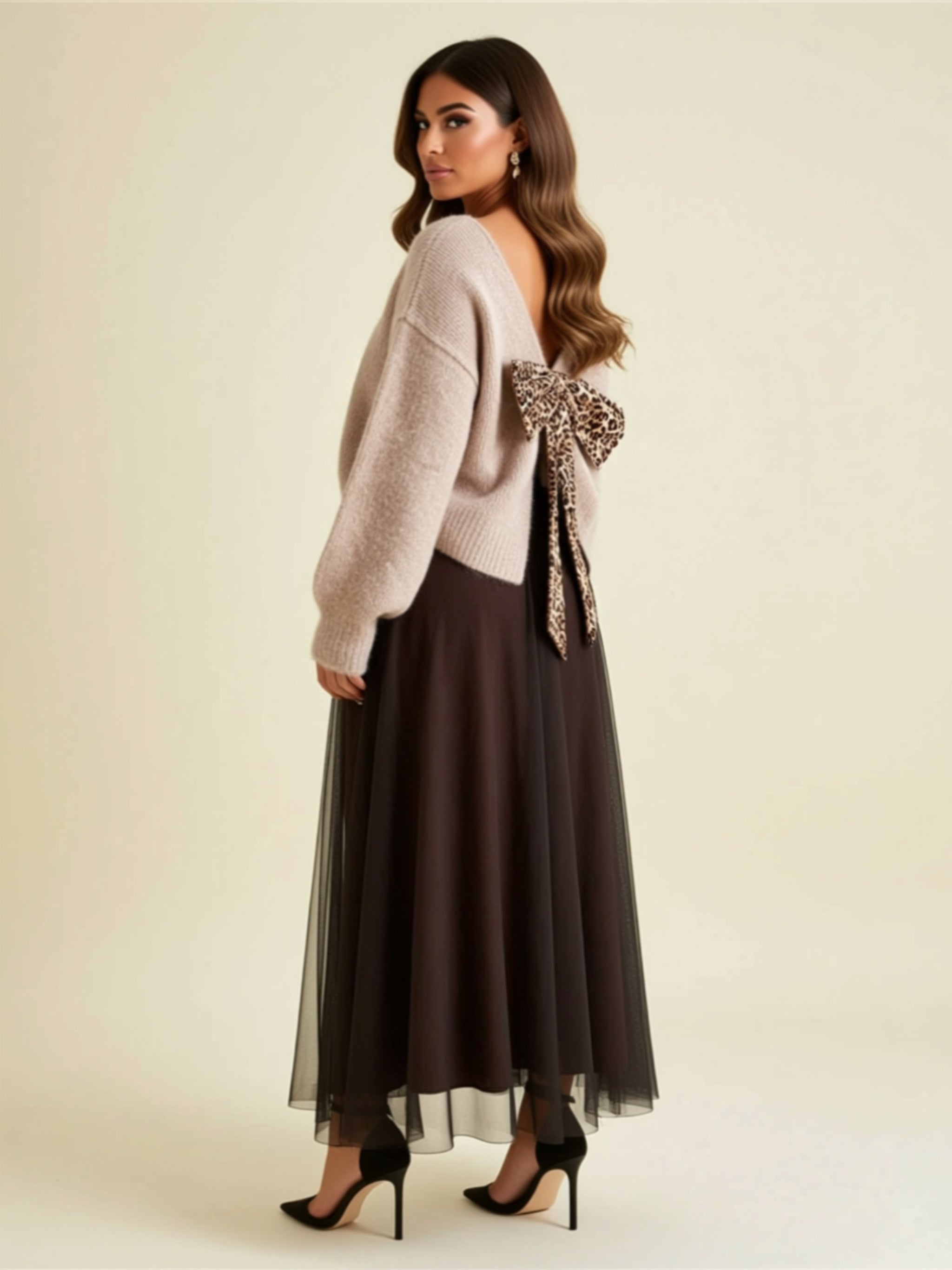 Chic Back Bow Sweater