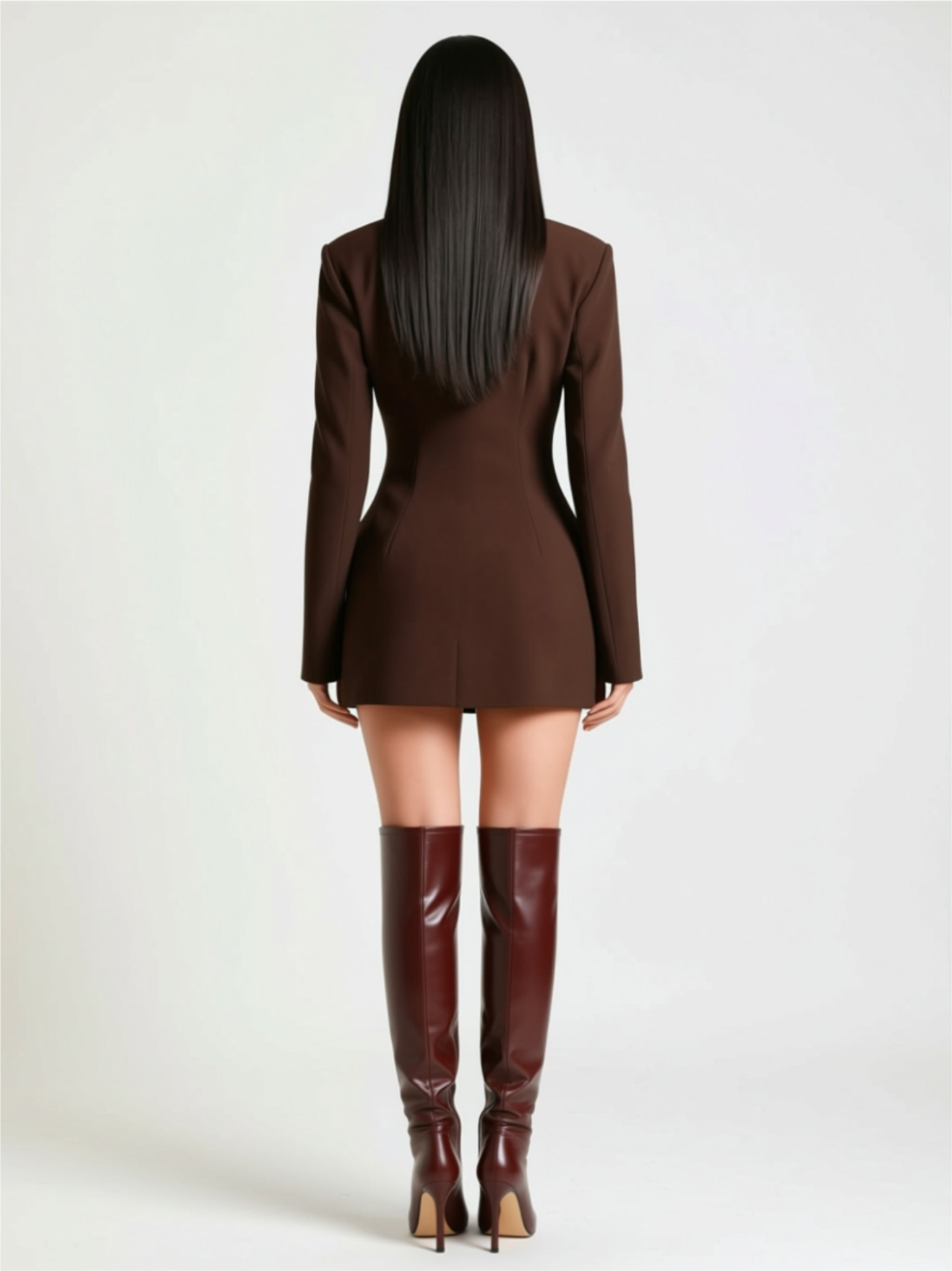 Ruched Blazer Mini Dress