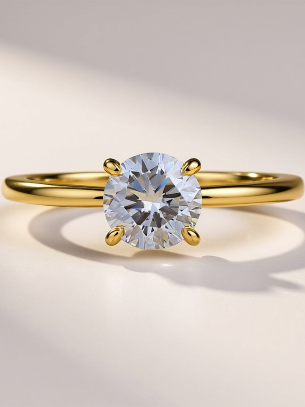 Carat Moissanite Solitaire Engagement Ring