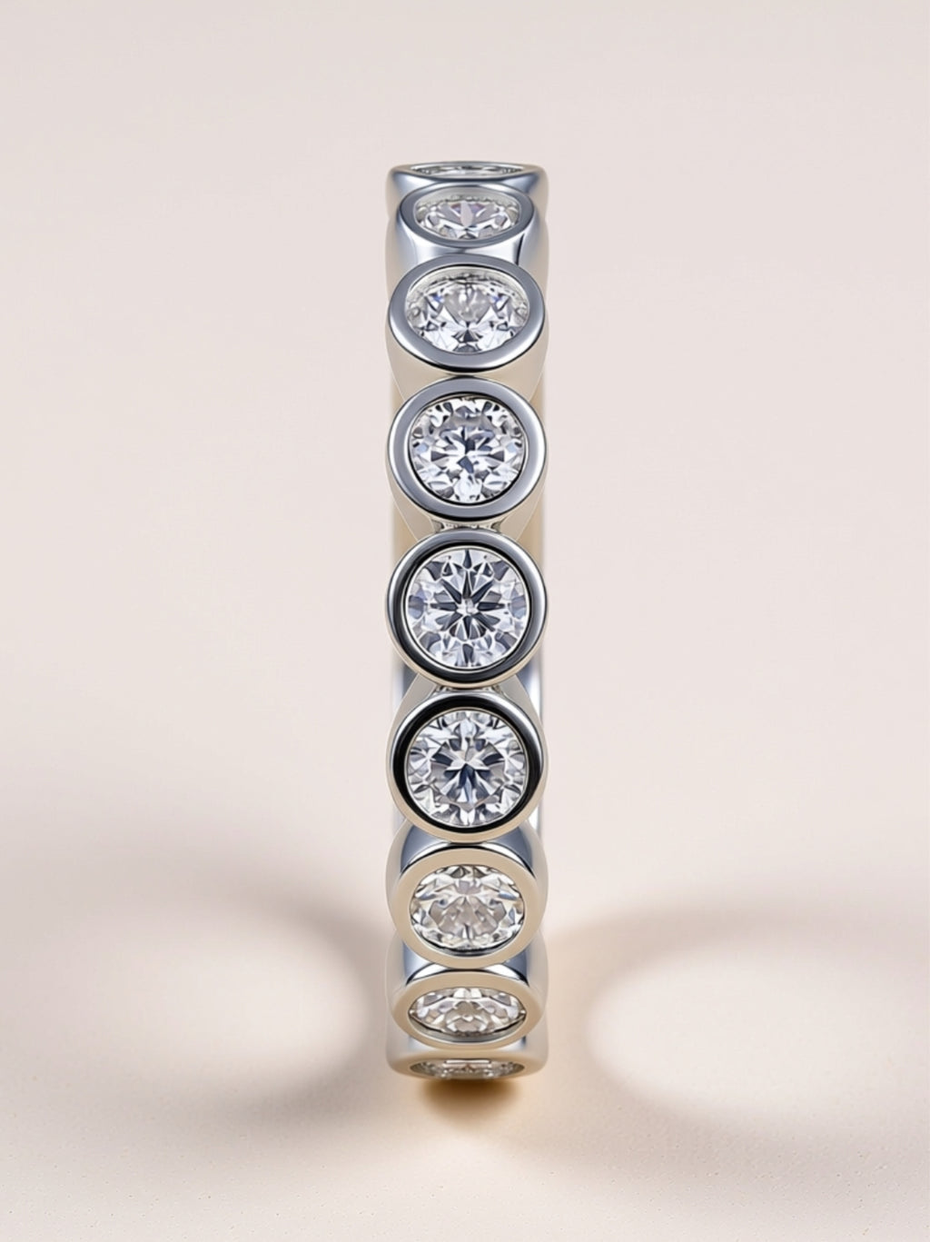 Bezel‑Set Moissanite Eternity Band