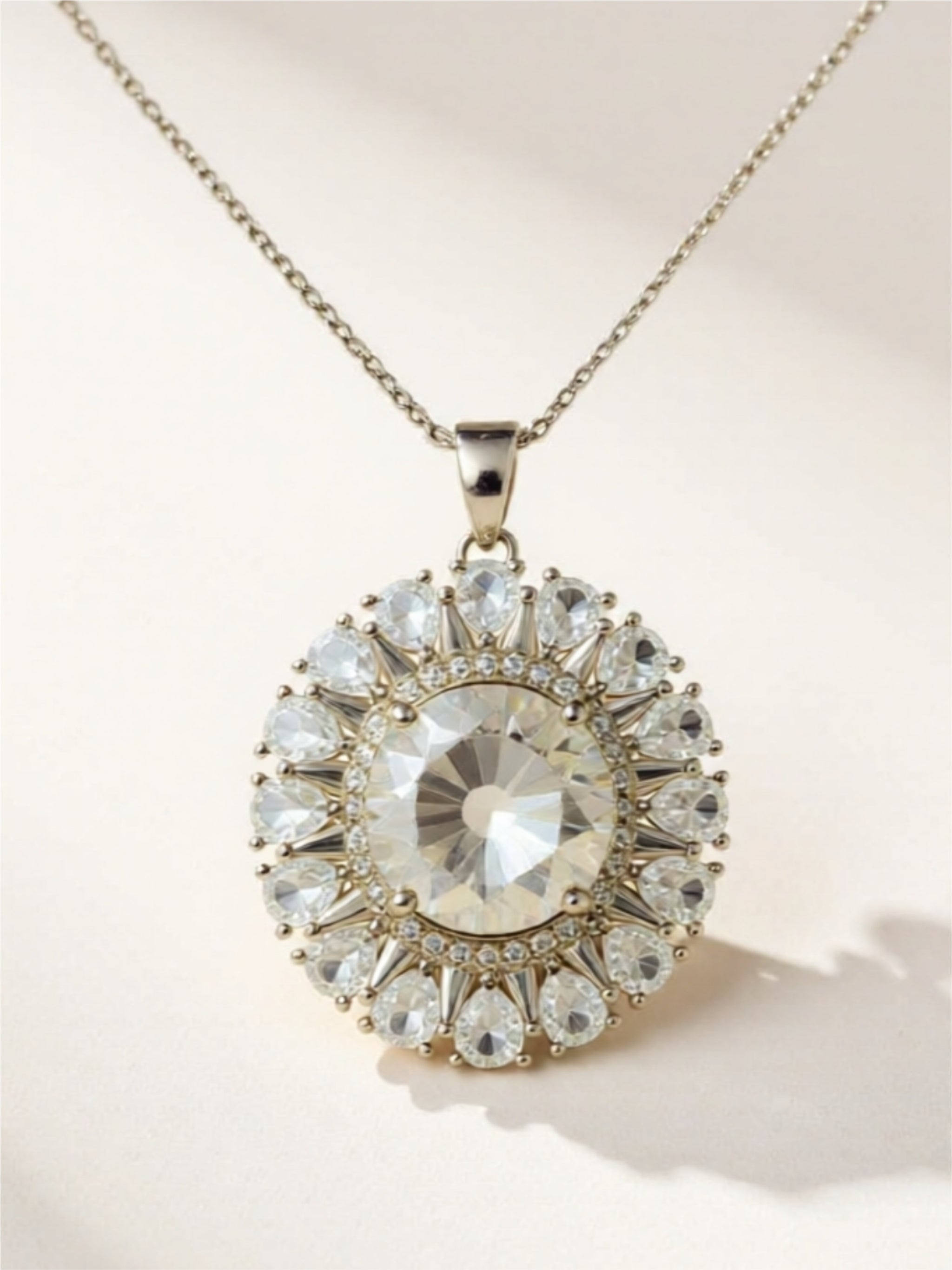 5 Carat Moissanite 925 Sterling Silver Necklace