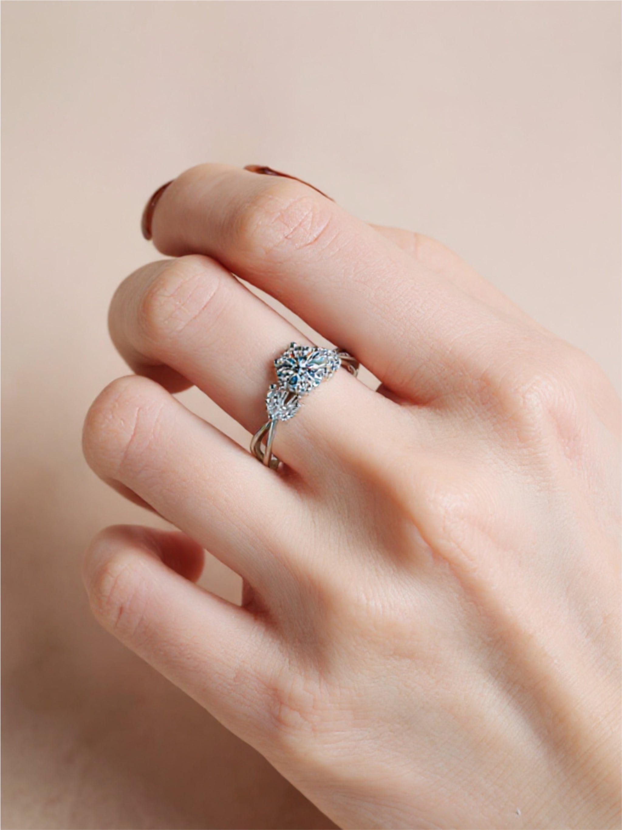 1 Carat Moissanite 925 Sterling Silver Ring