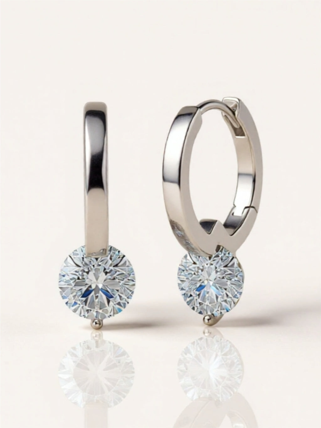 2 Carat Moissanite 925 Sterling Silver Drop Earrings