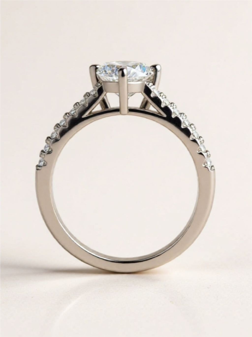 1 Carat Moissanite Triangle 925 Sterling Silver Ring