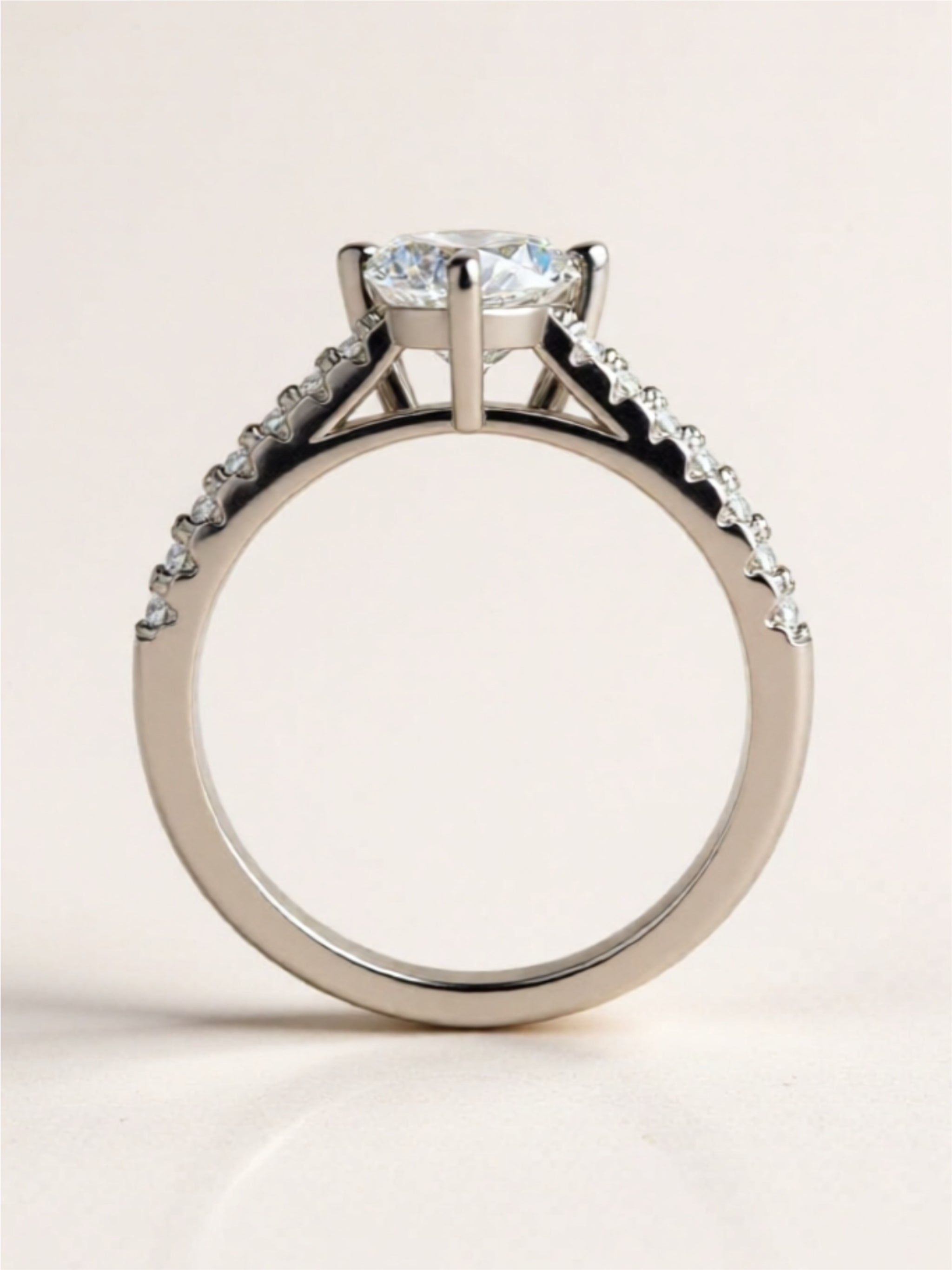 1 Carat Moissanite Triangle 925 Sterling Silver Ring