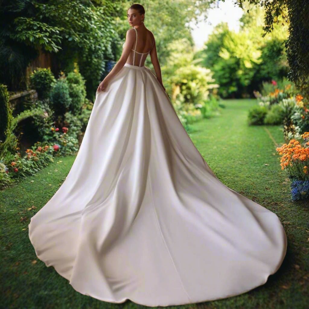 Sweetheart Mermaid Wedding Dress with Detachable Train
