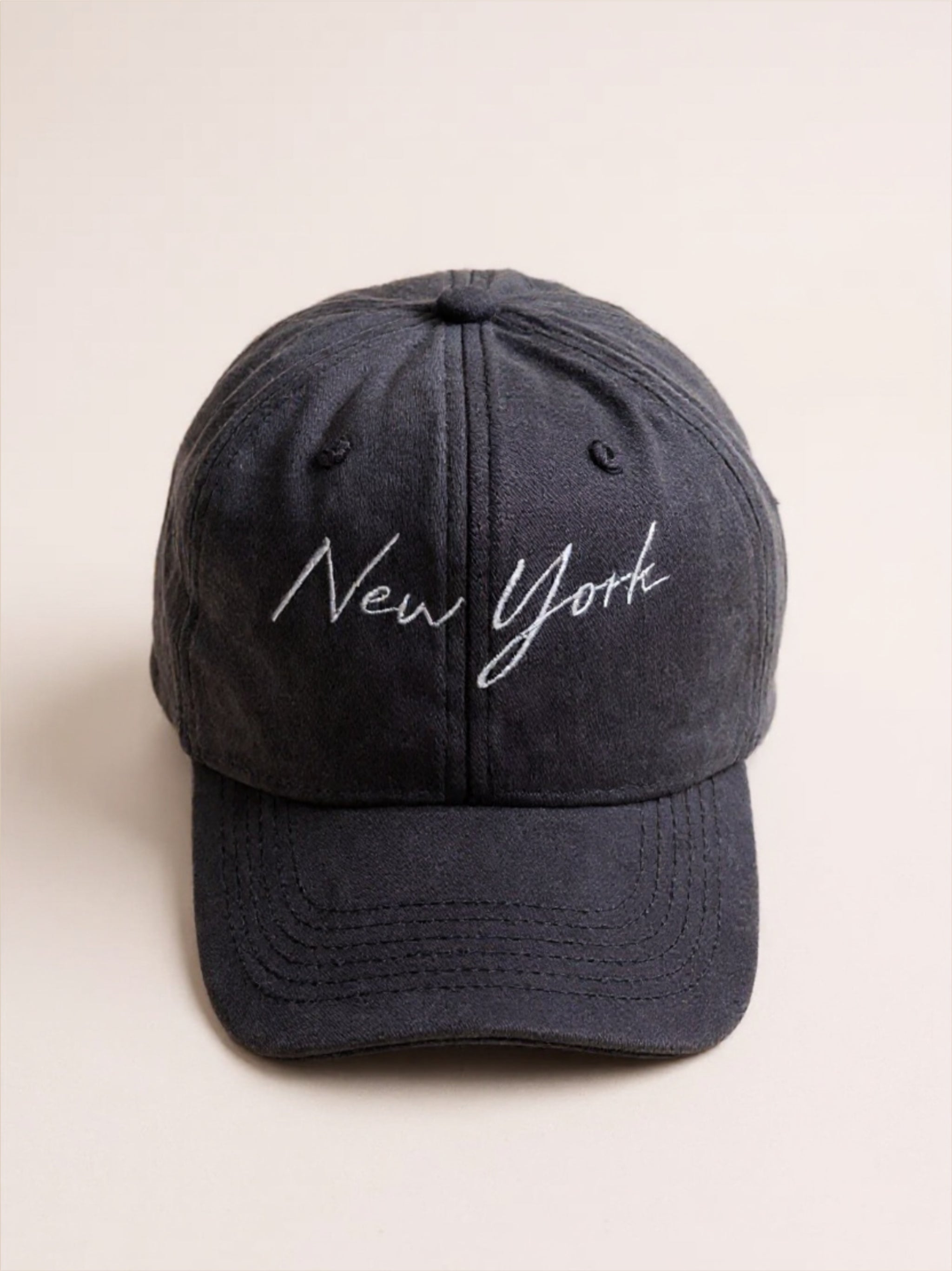 Washed Embroidered City Baseball Cap
