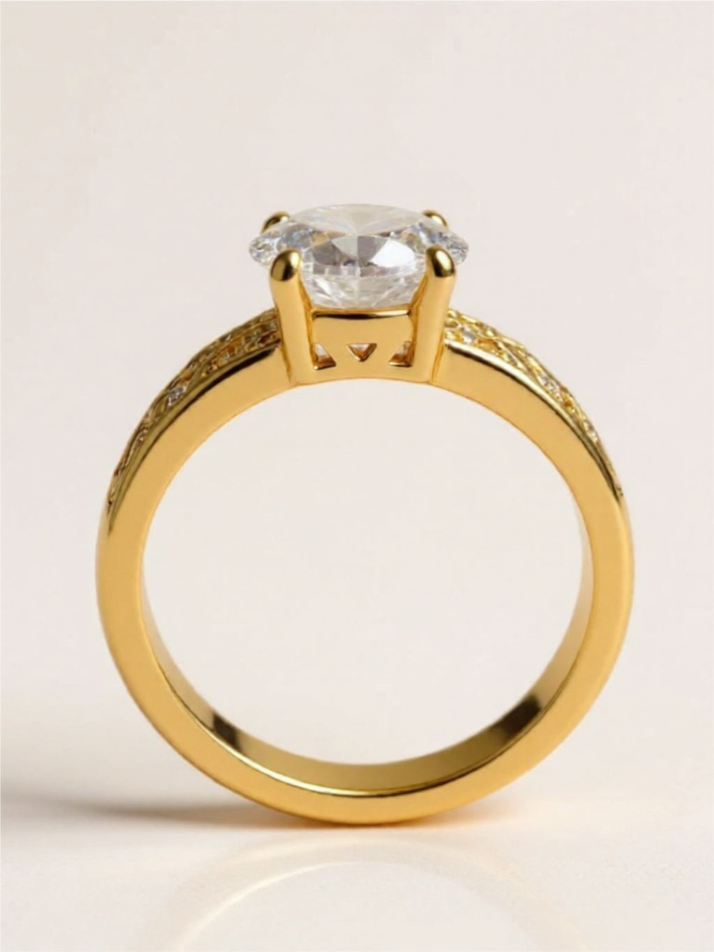 1.5 Carat Gold Vermeil Moissanite Ring