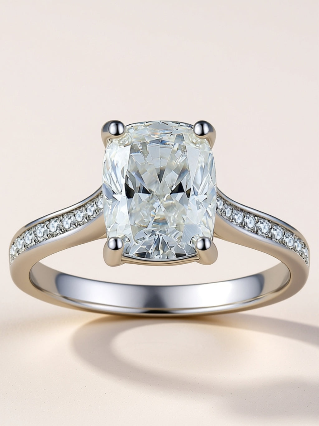 3 Carat Cushion‑Cut Engagement Ring