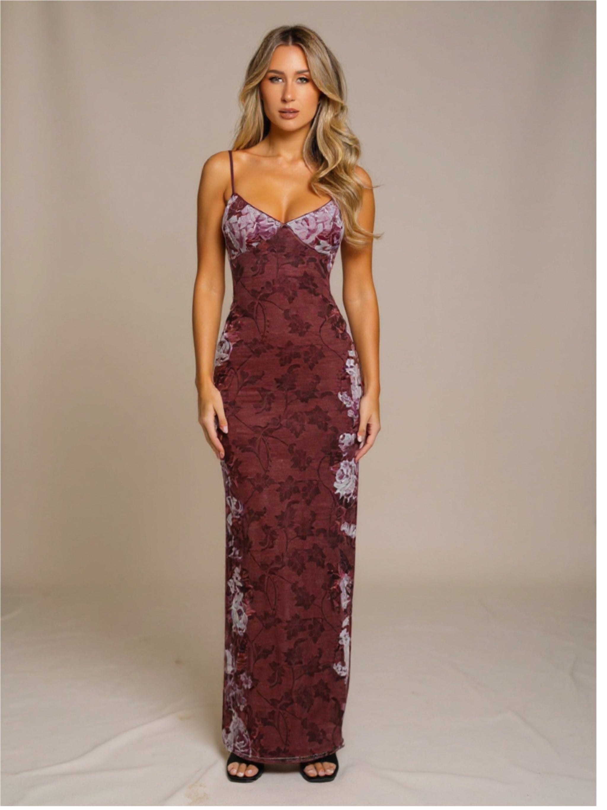 Floral Bodycon Maxi Dress