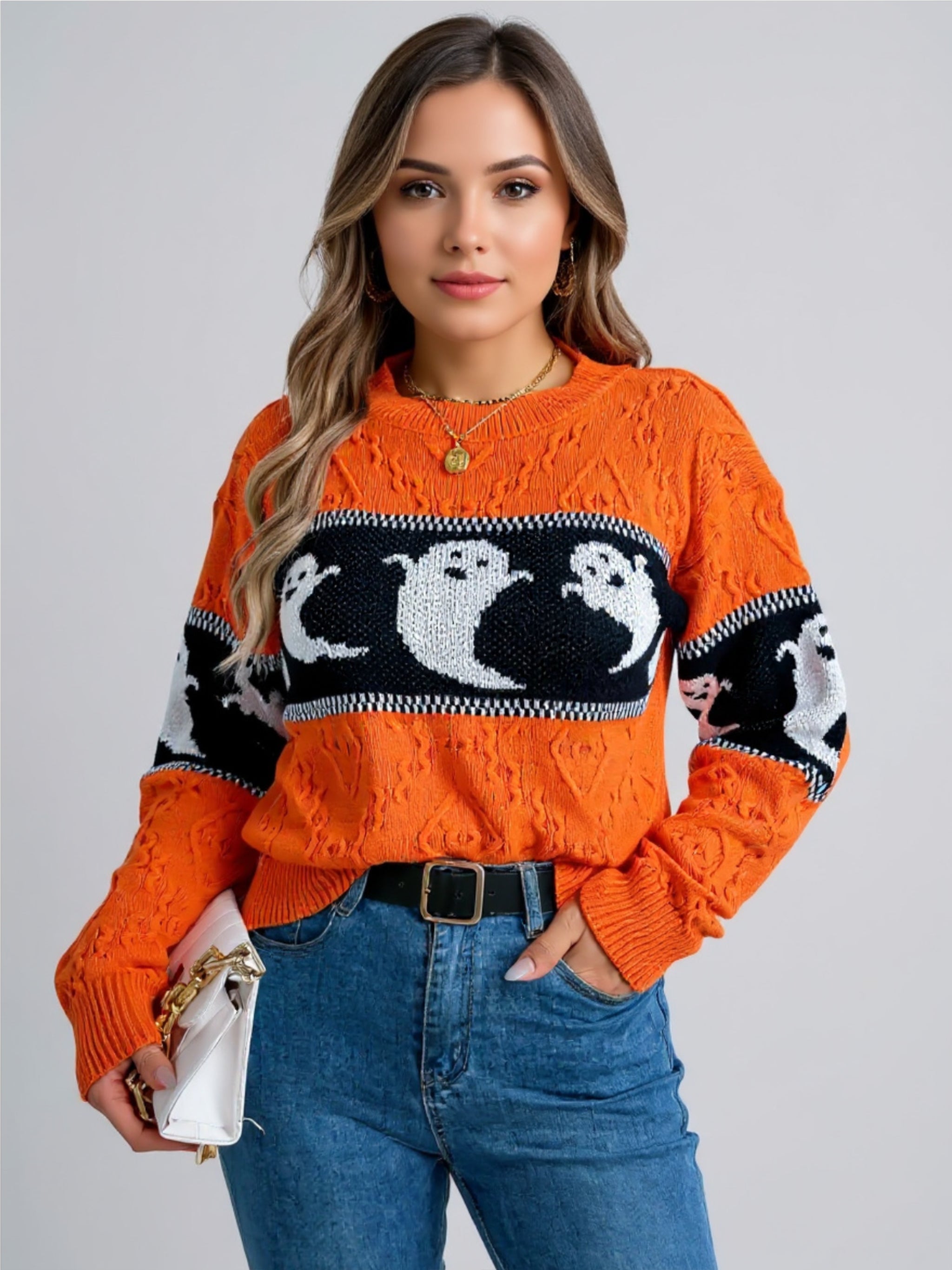 Ghost Round Neck Sweater