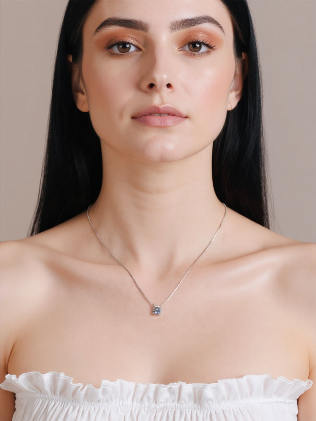 1 Carat Moissanite 925 Sterling Silver Necklace