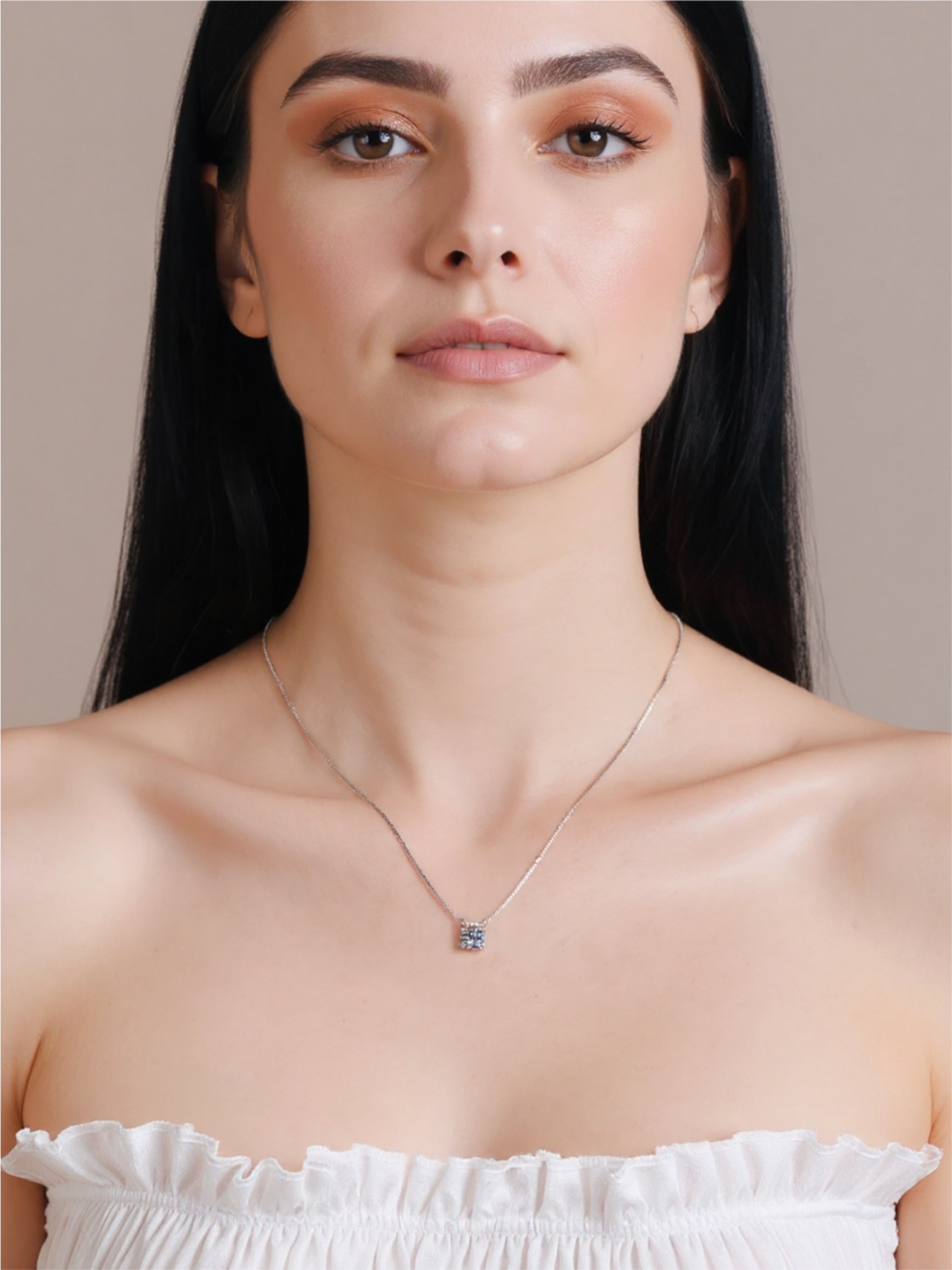 1 Carat Moissanite 925 Sterling Silver Necklace