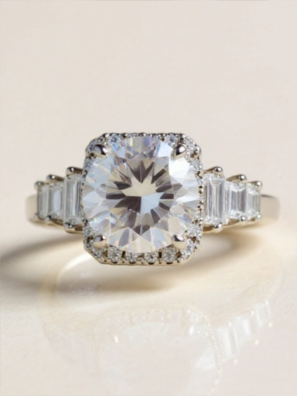 3 Carat Moissanite 925 Sterling Silver Ring