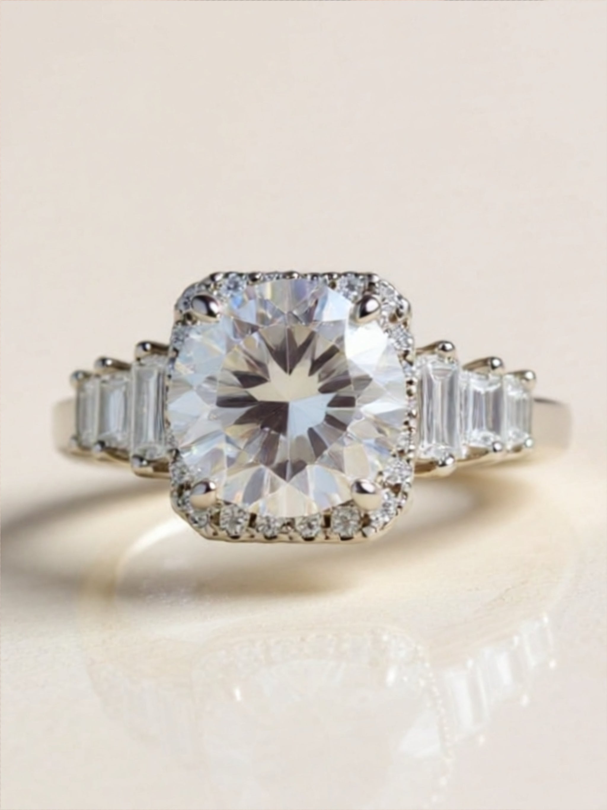 3 Carat Moissanite 925 Sterling Silver Ring