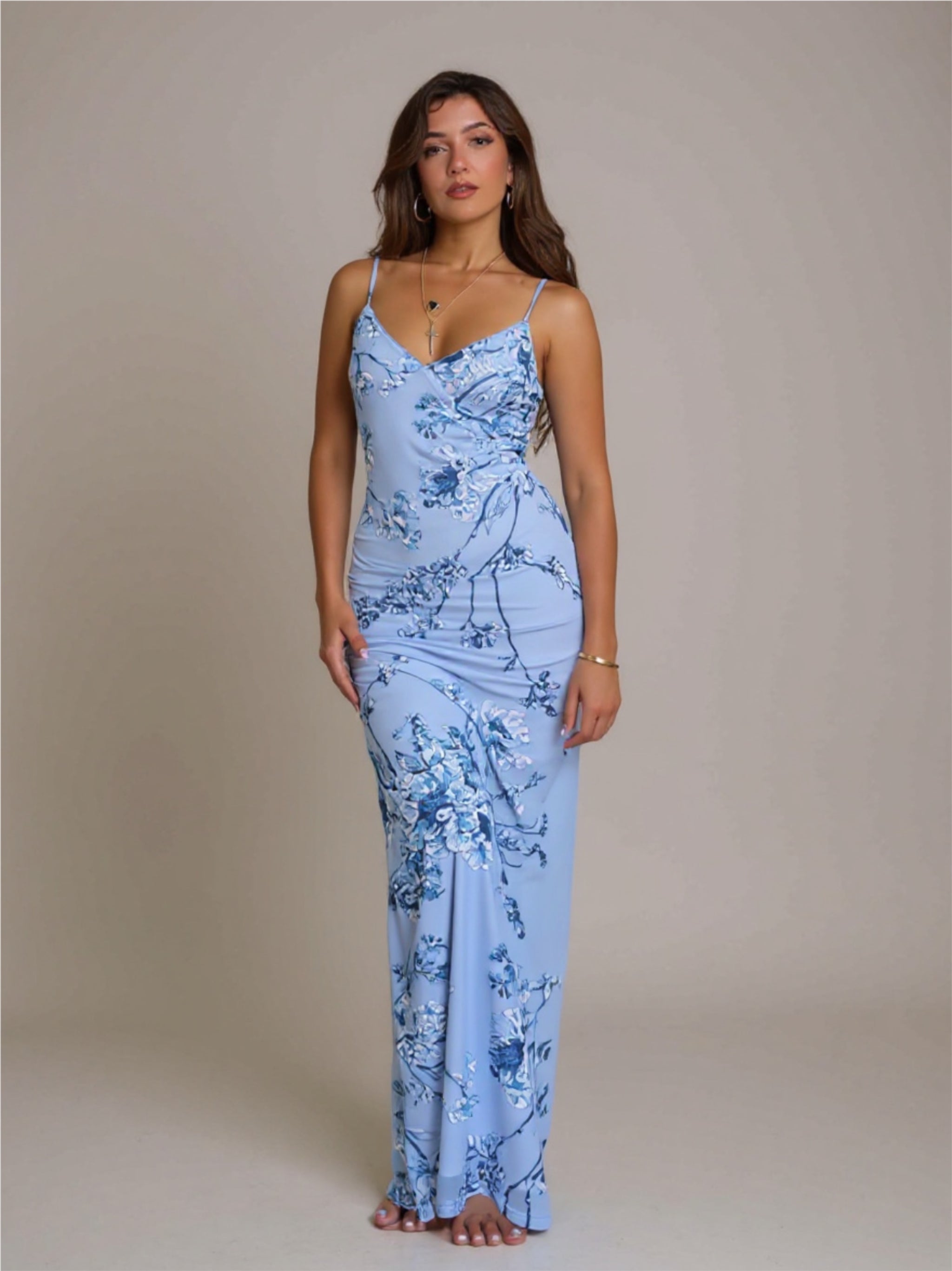 Floral Bodycon Maxi Dress