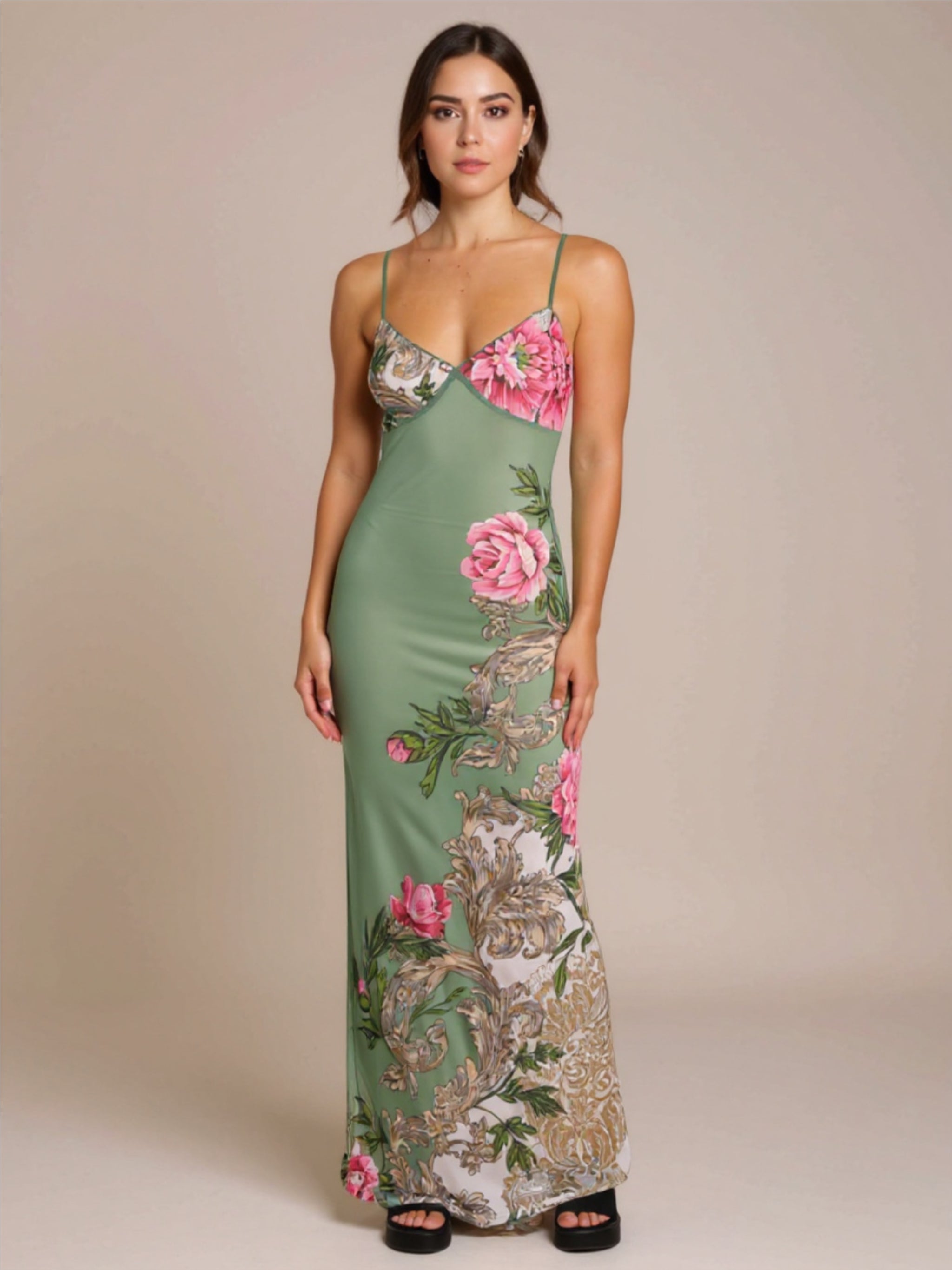 Floral Bodycon Maxi Dress
