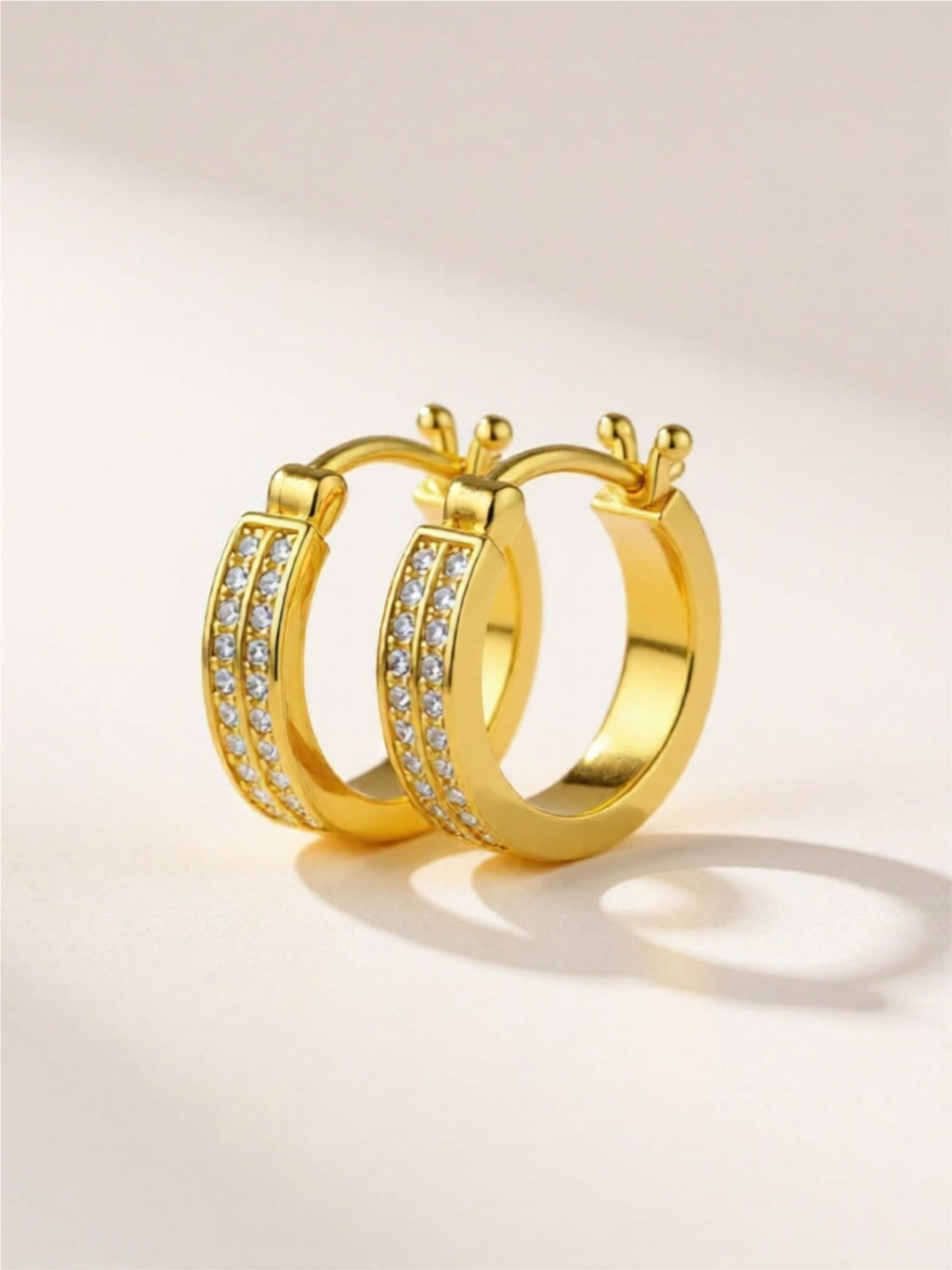 Moissanite 925 Sterling Silver Huggie Earrings