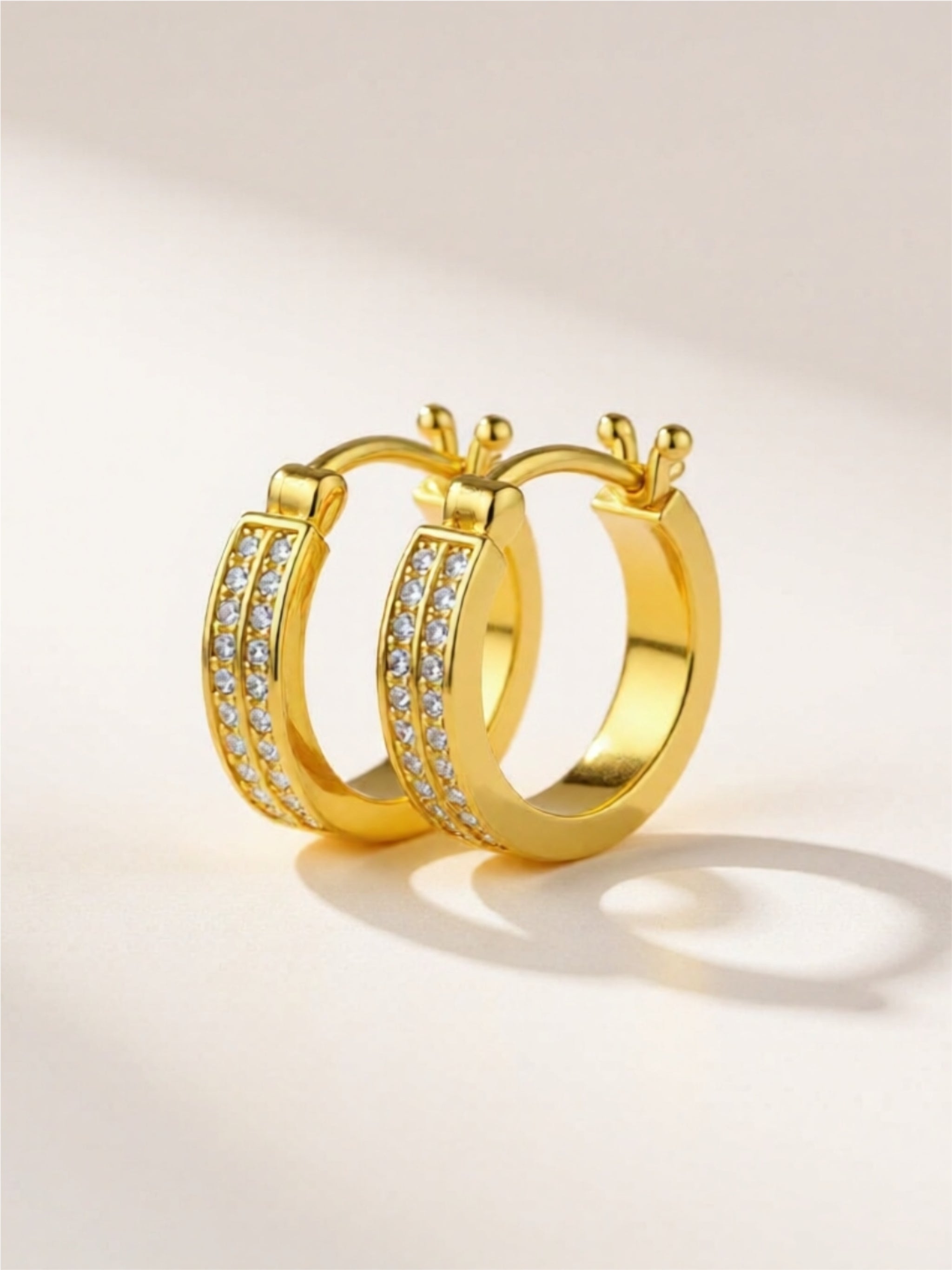 Moissanite 925 Sterling Silver Huggie Earrings