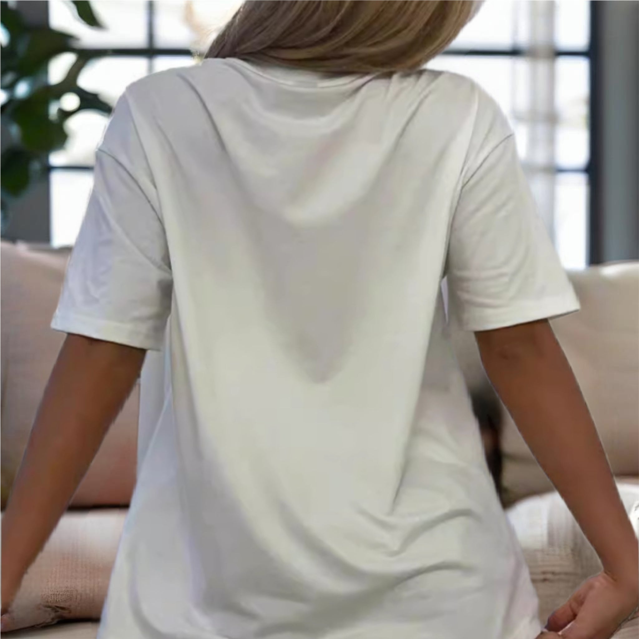 Lip Printed Round Neck Short Sleeve T-Shirt