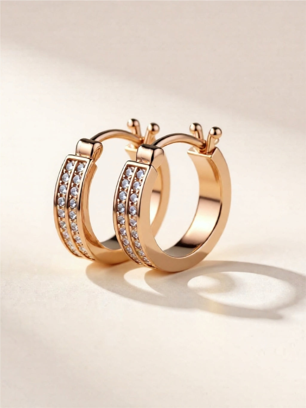 Moissanite 925 Sterling Silver Huggie Earrings