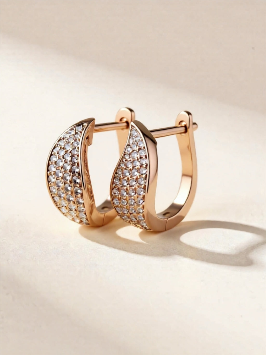 Moissanite 925 Sterling Silver Leaf Huggie Earrings