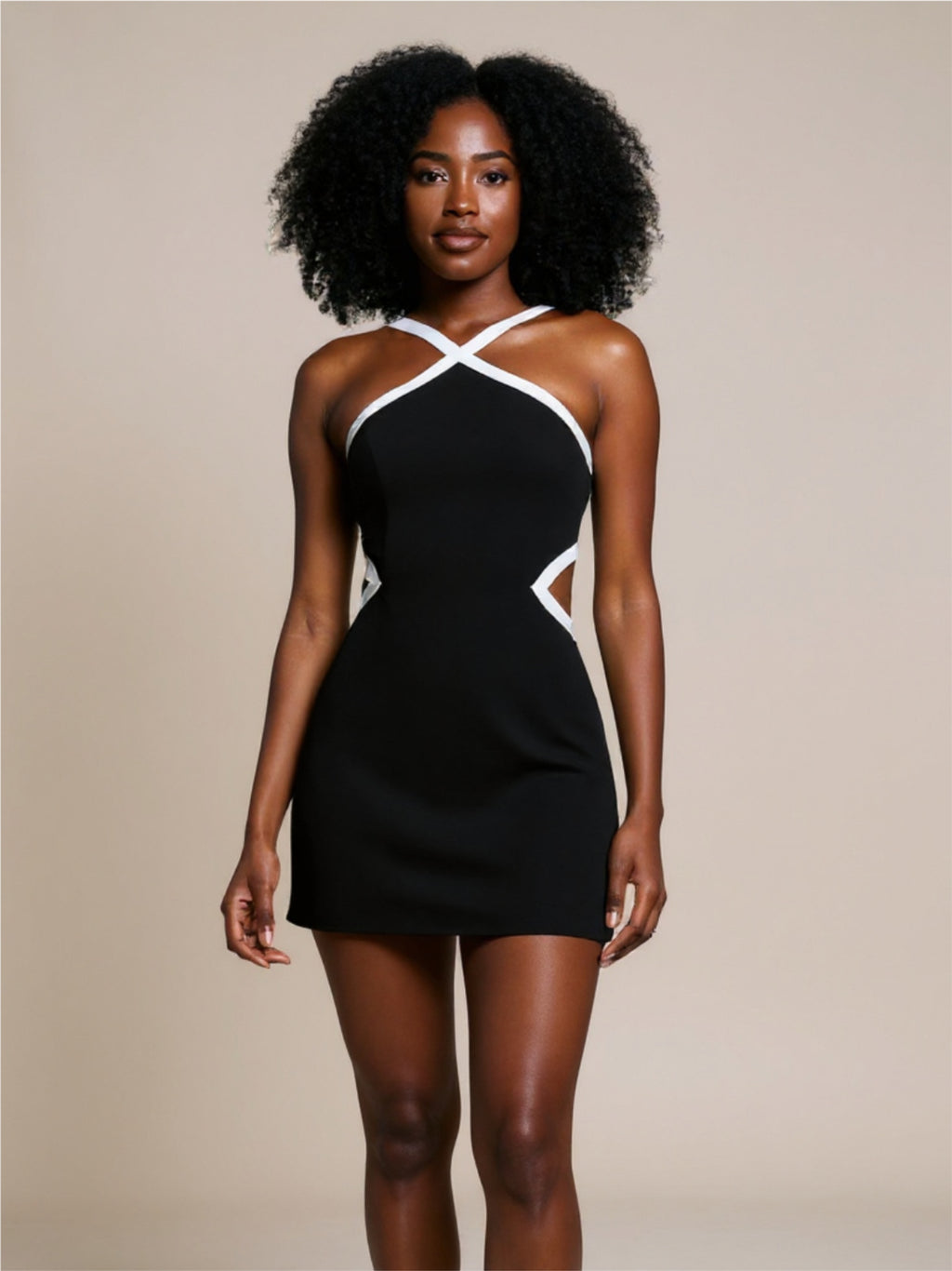 Contrast Toned Tennis Dress