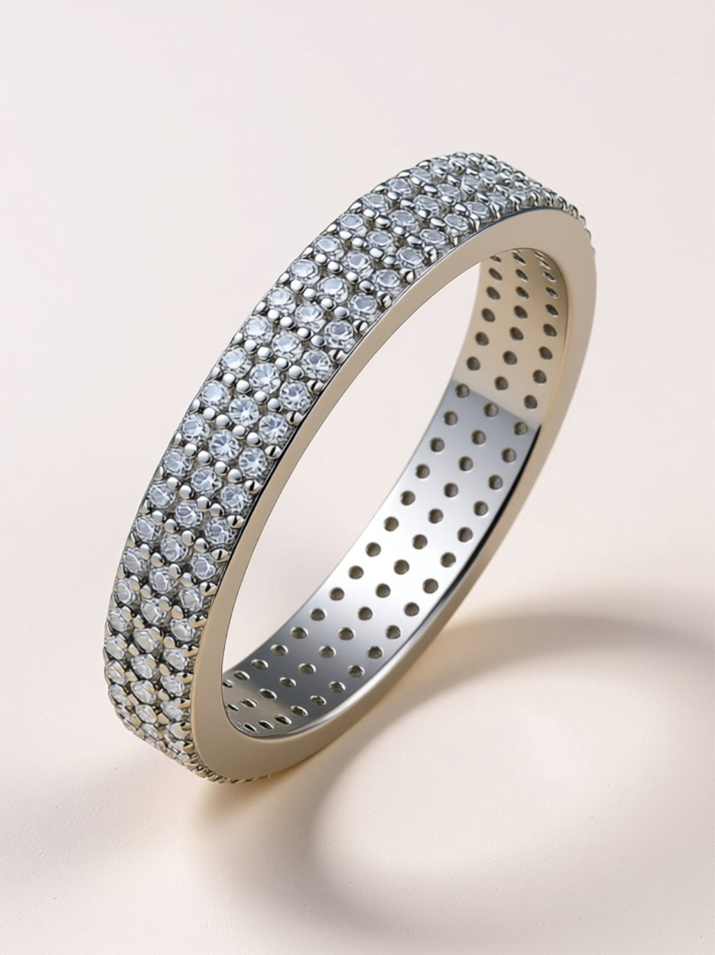 Dainty Moissanite Pave Band Ring