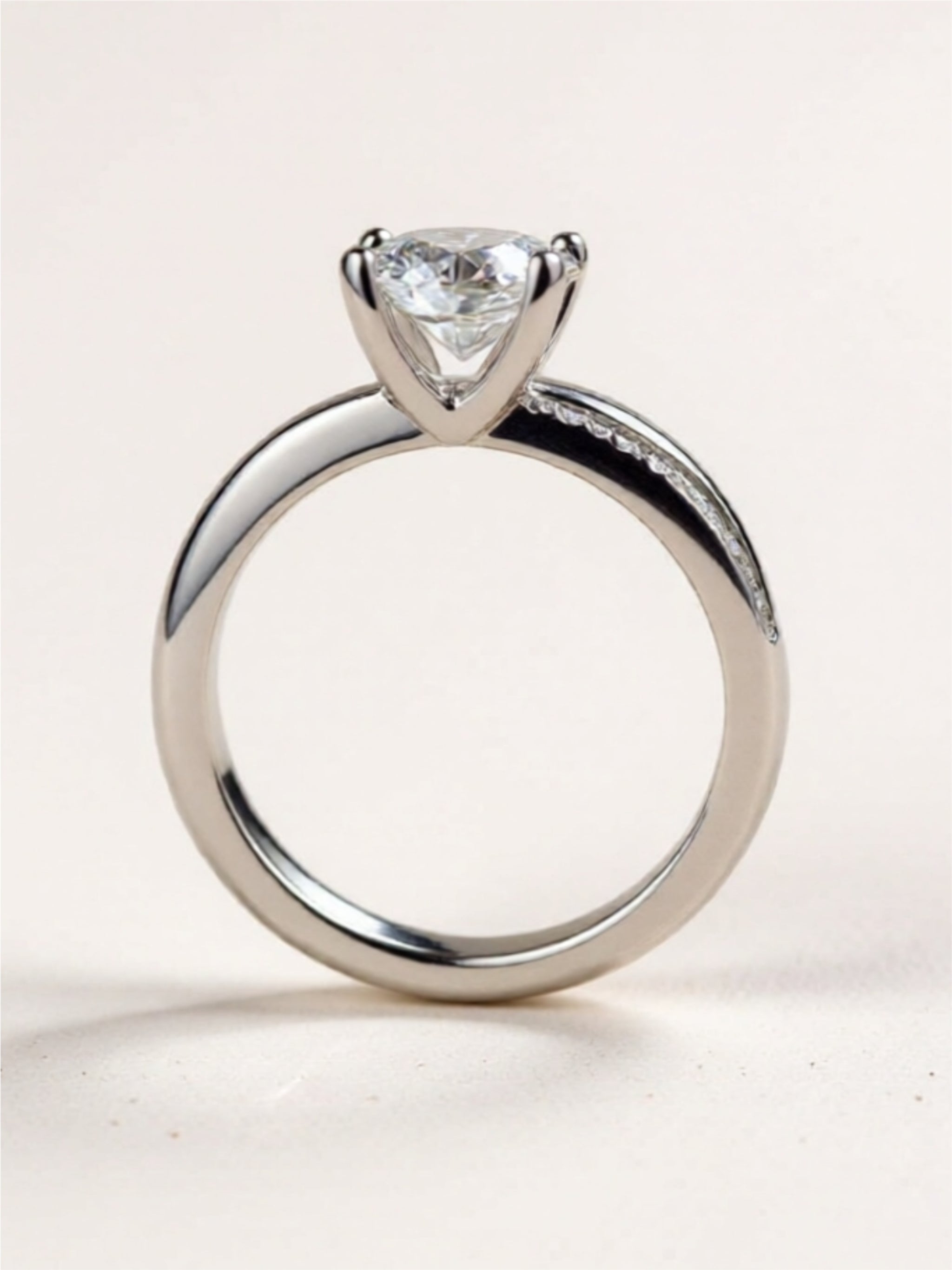 1 Carat Moissanite Crisscross 925 Sterling Silver Ring